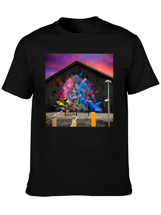 Graffiti Art Graphic Tee - Modern Street Style