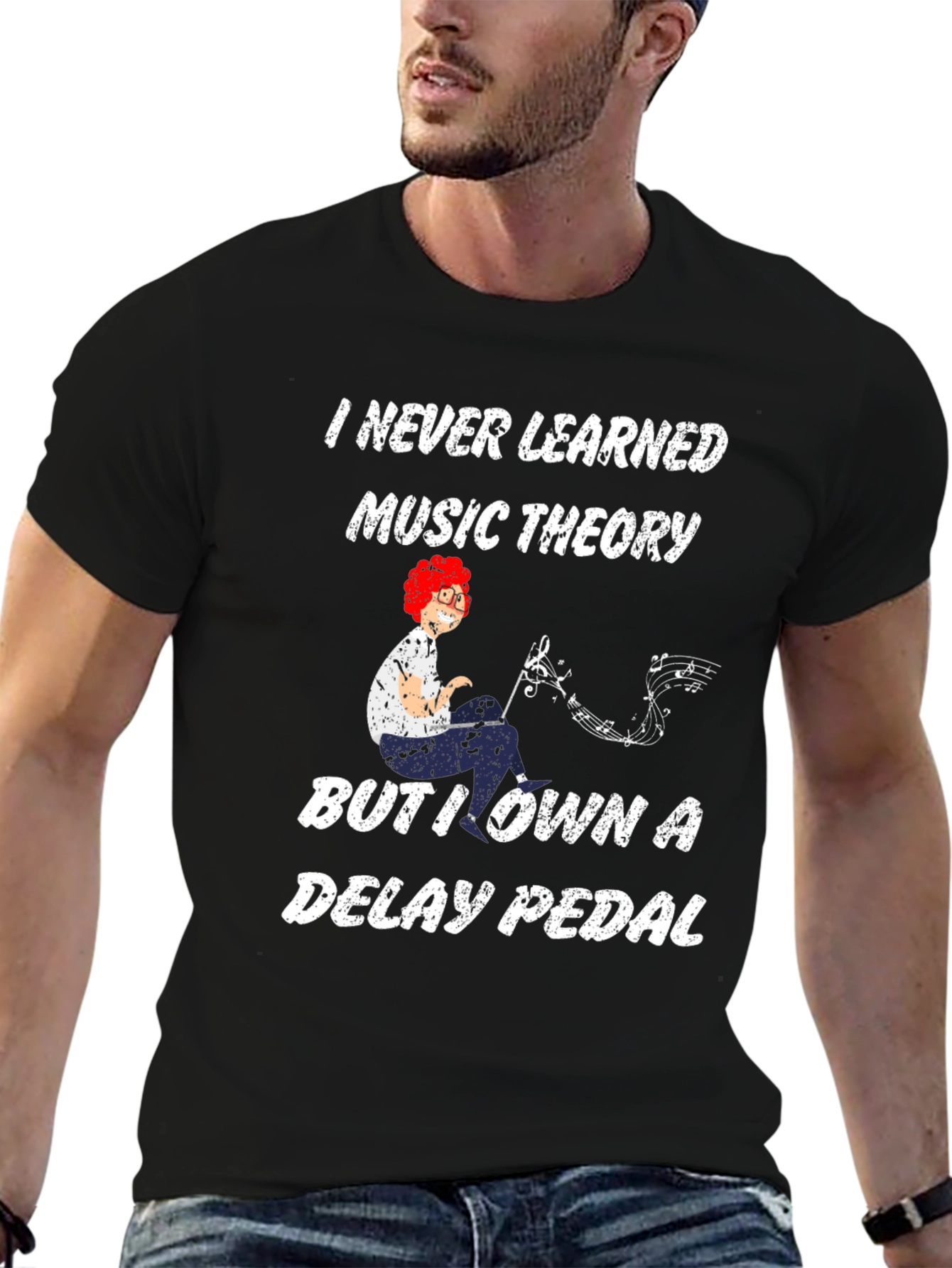 Music Theory Delay Pedal Graphic T-Shirt