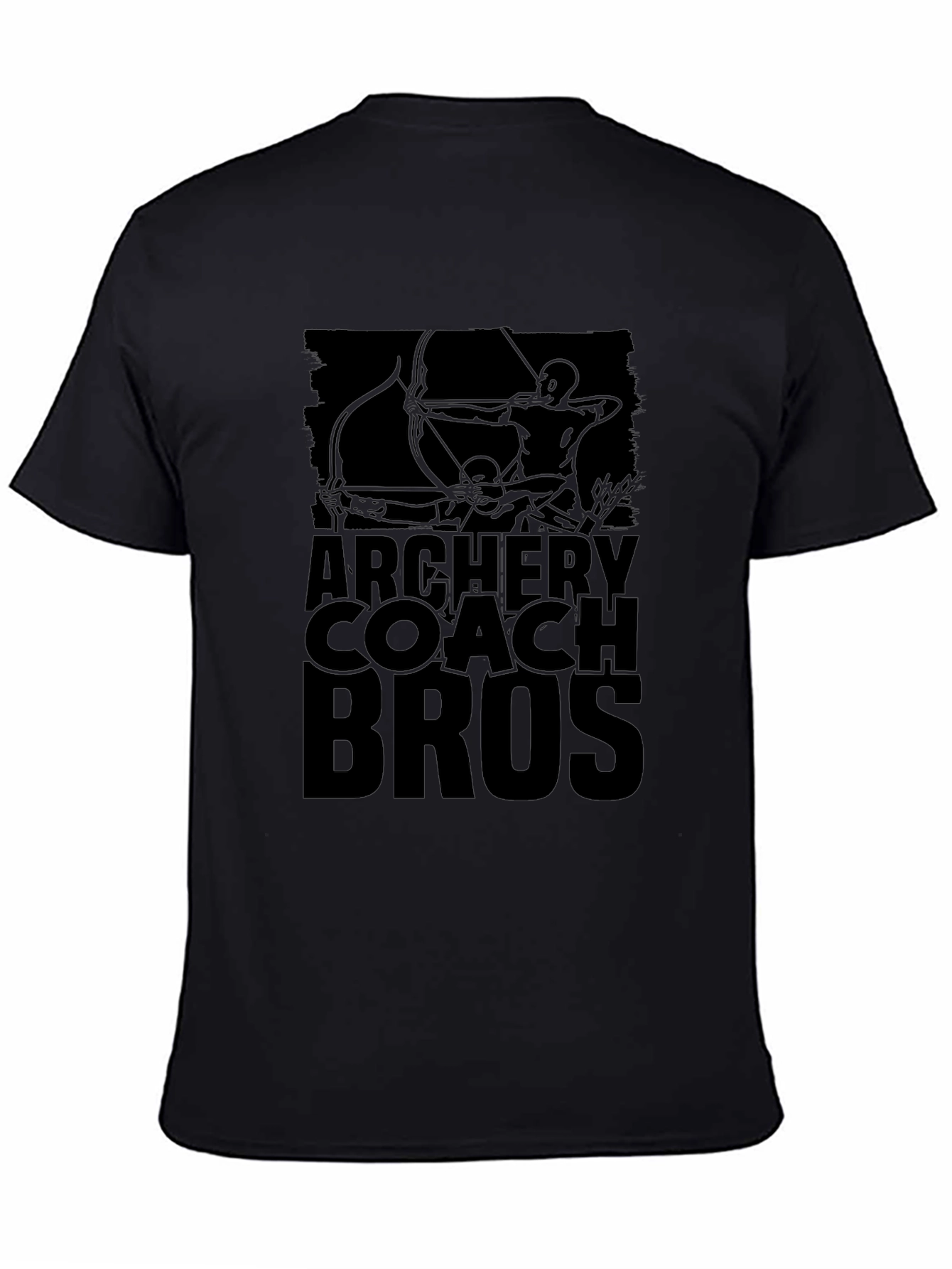 Archery Coach Bros T-Shirt - Black Graphic Tee