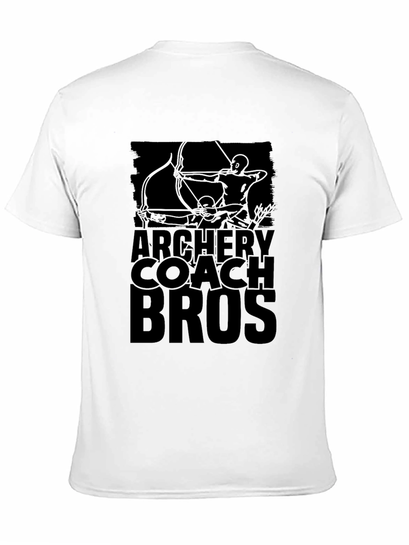 Archery Coach Bros T-Shirt - Black Graphic Tee