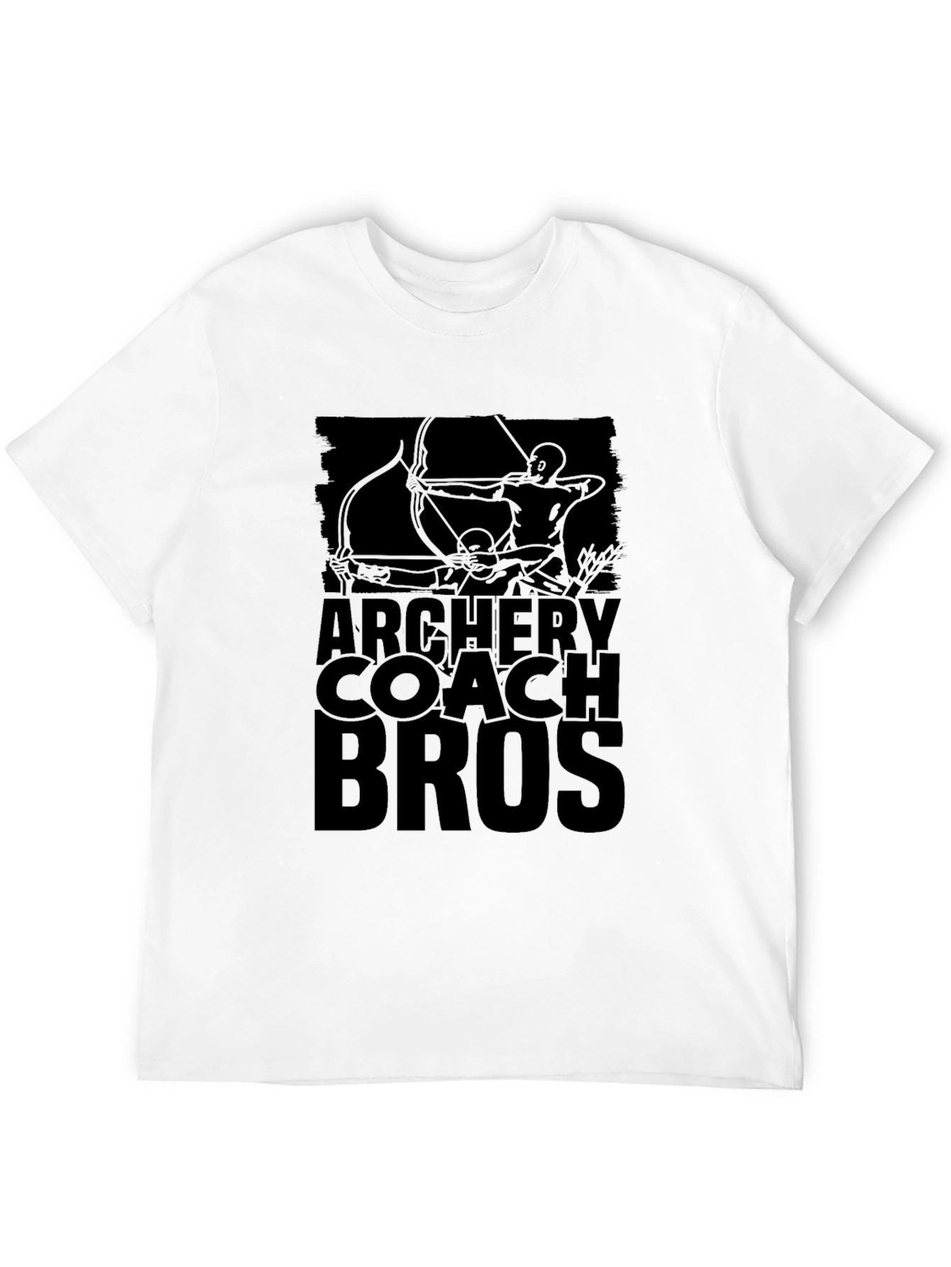 Archery Coach Bros T-Shirt - Black Graphic Tee