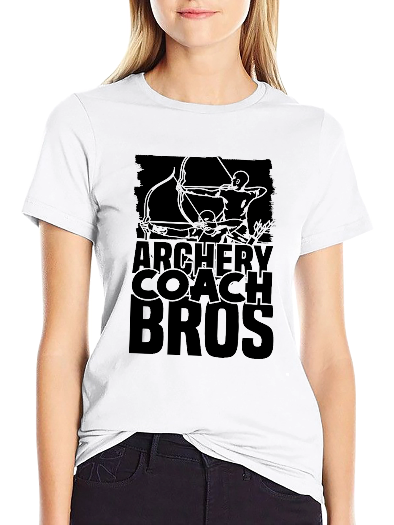 Archery Coach Bros T-Shirt - Black Graphic Tee