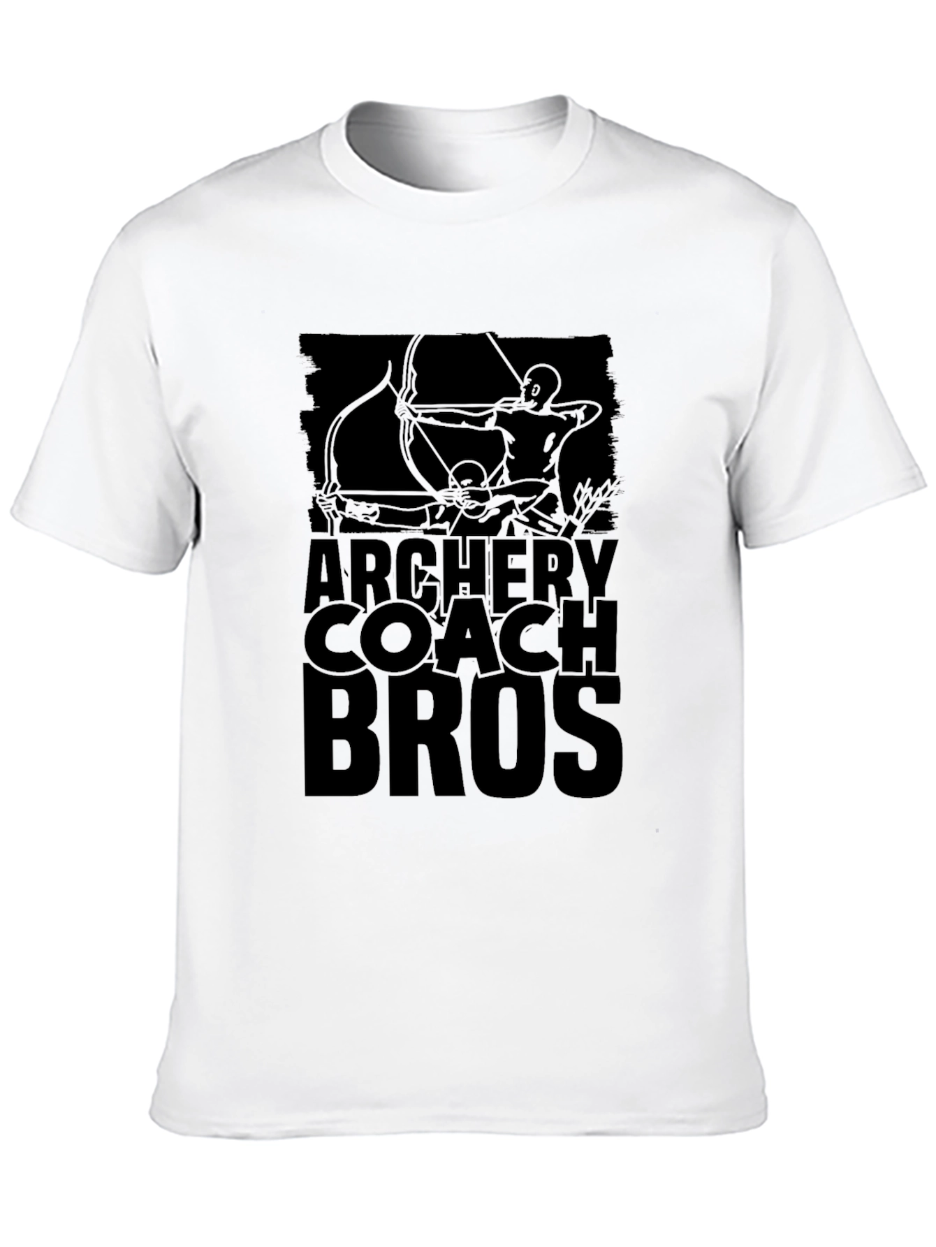 Archery Coach Bros T-Shirt - Black Graphic Tee