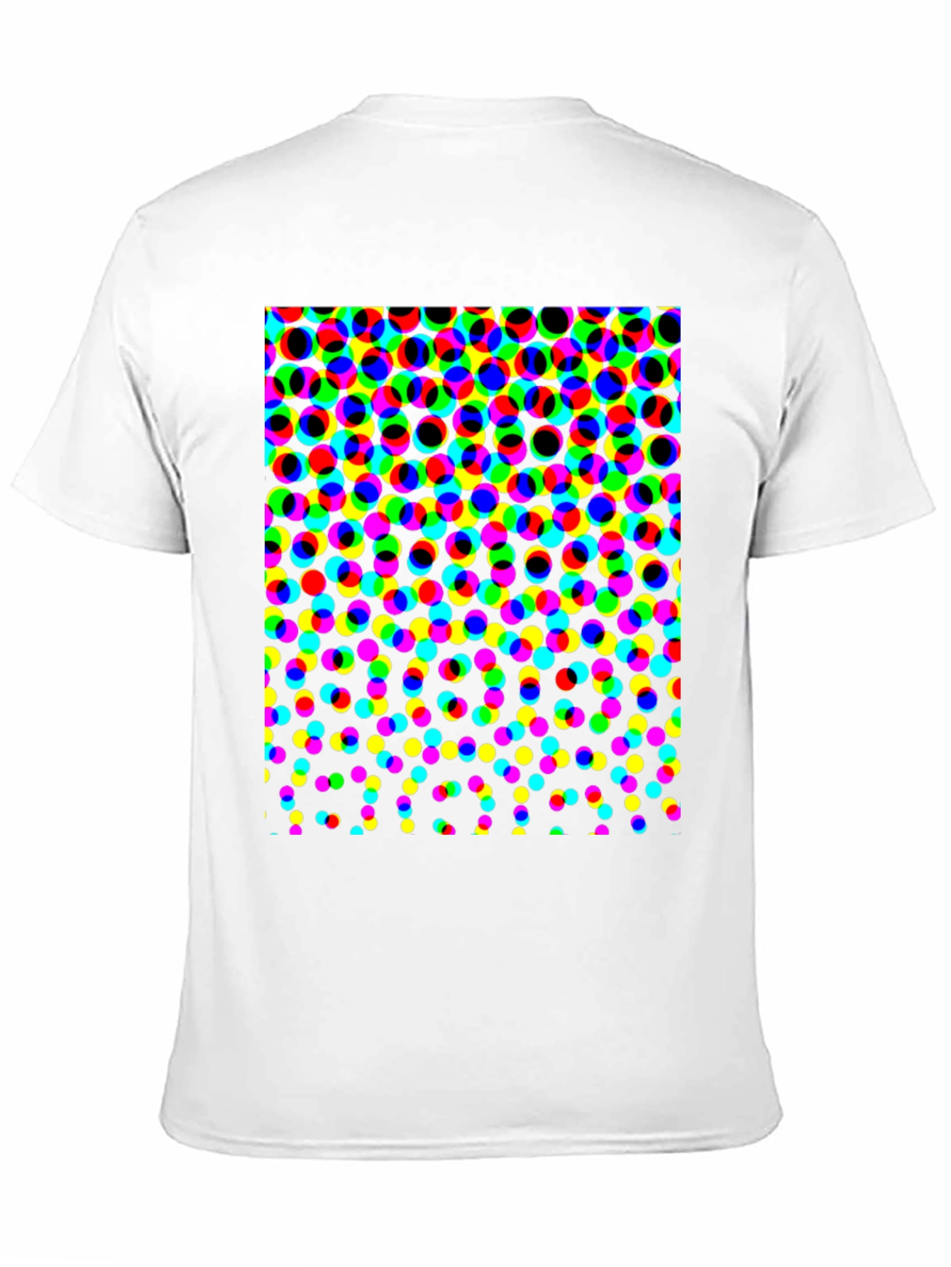 Retro Dot Pattern Black T-Shirt