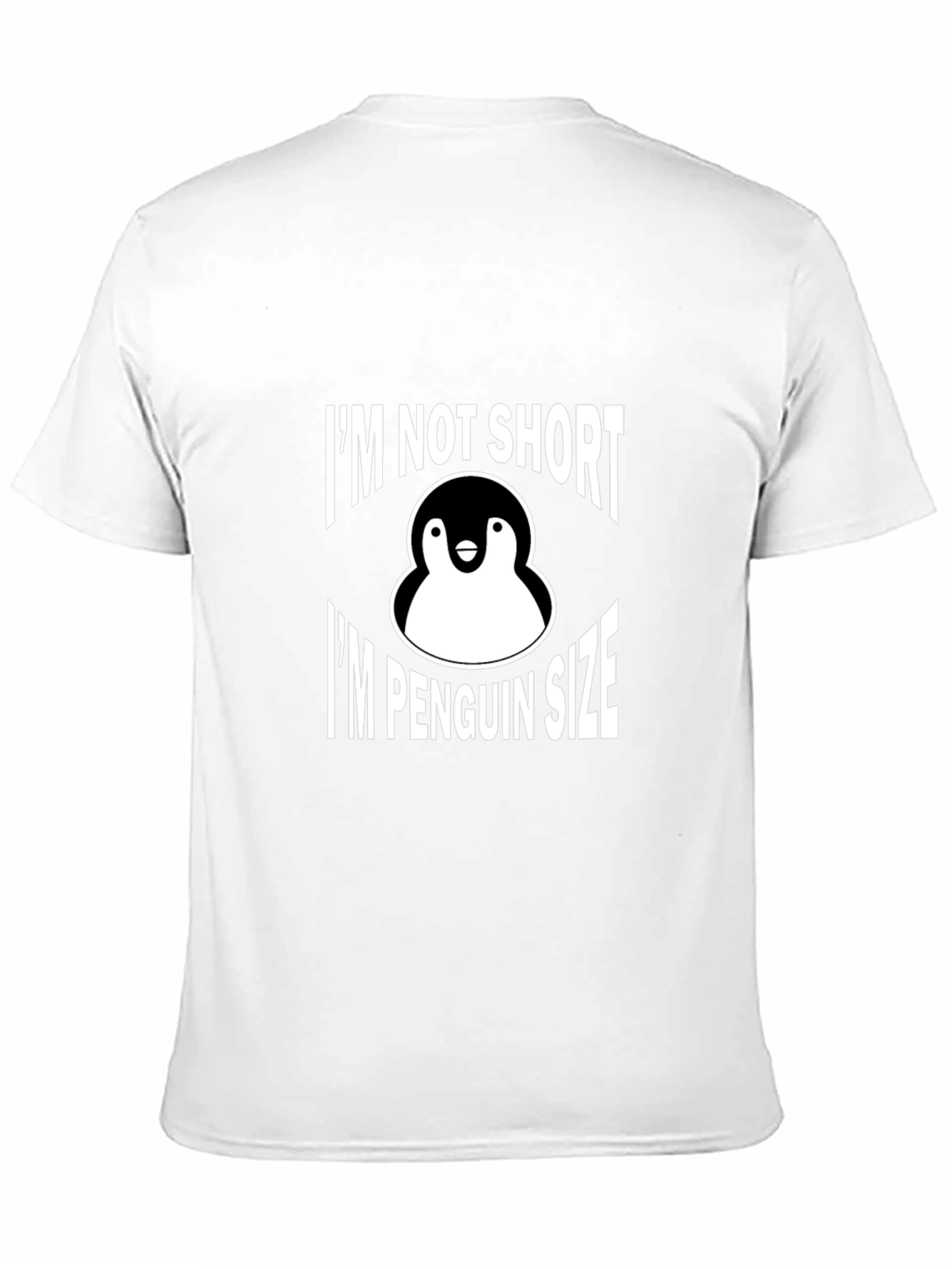 Penguin Size Graphic T-Shirt - Black
