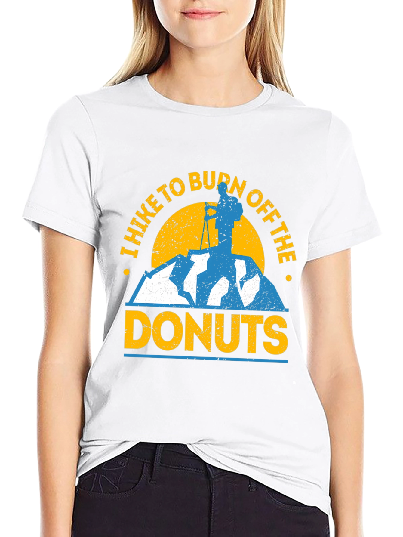 Hike to Burn Off Donuts Graphic T-Shirt