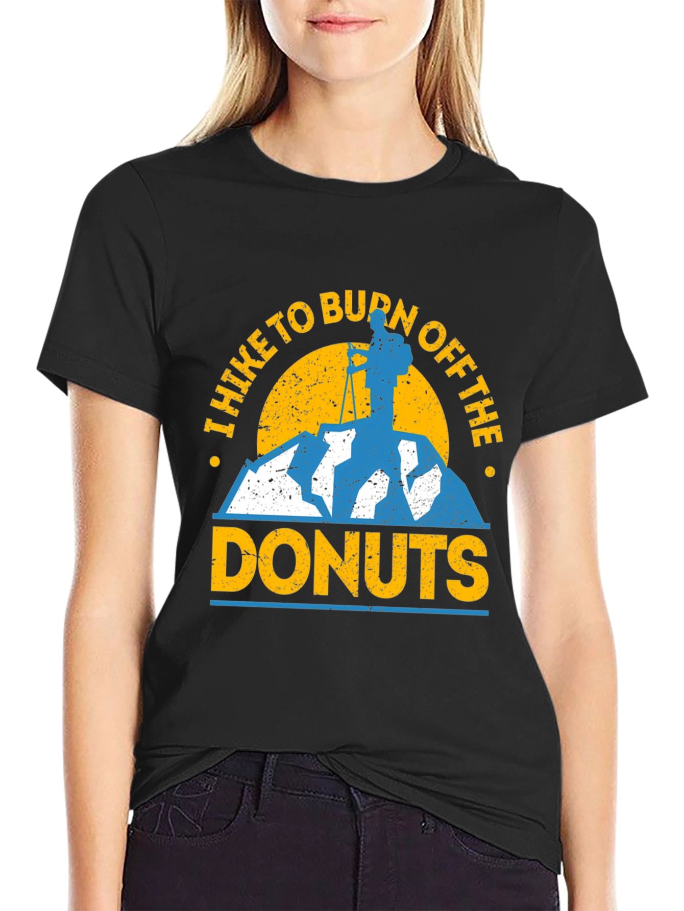 Hike to Burn Off Donuts Graphic T-Shirt
