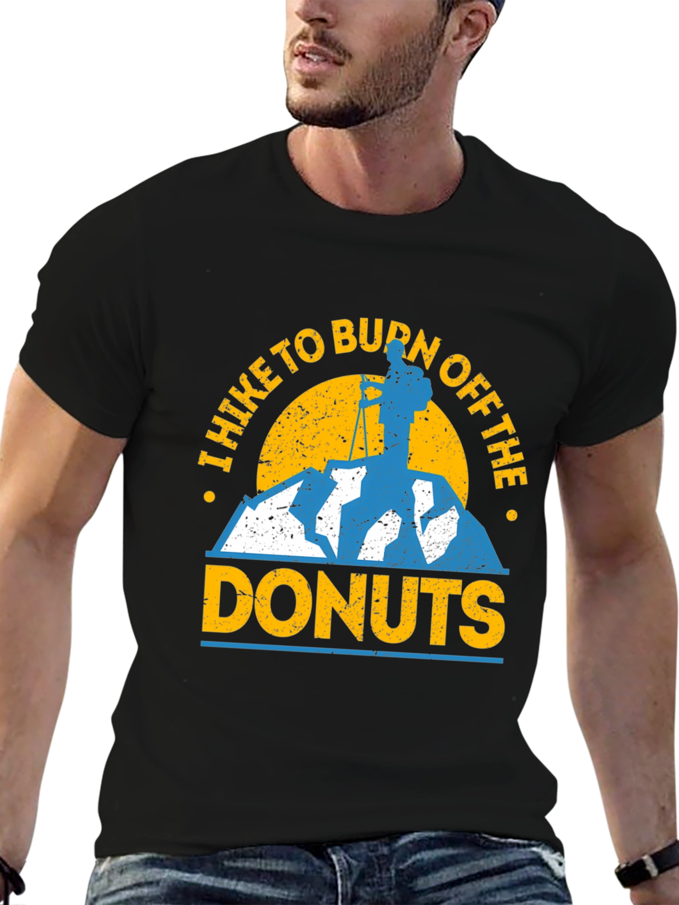 Hike to Burn Off Donuts Graphic T-Shirt