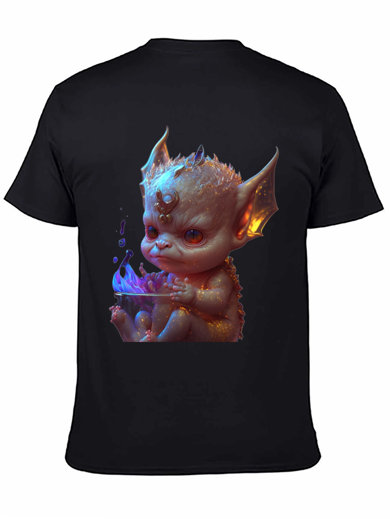 Baby Dragon Graphic Tee - Black