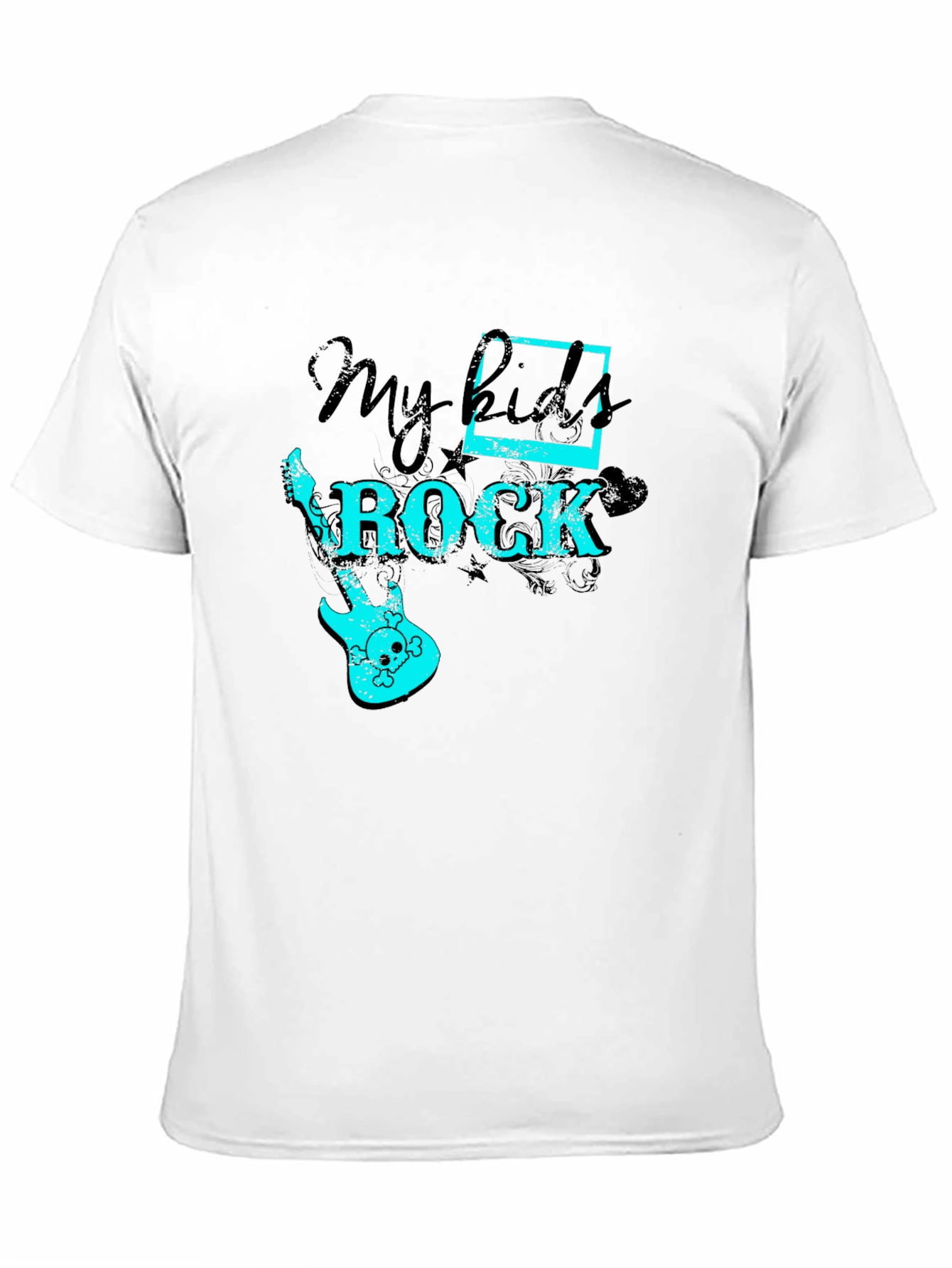 My Kids Rock Graphic Tee - Black Cotton T-Shirt