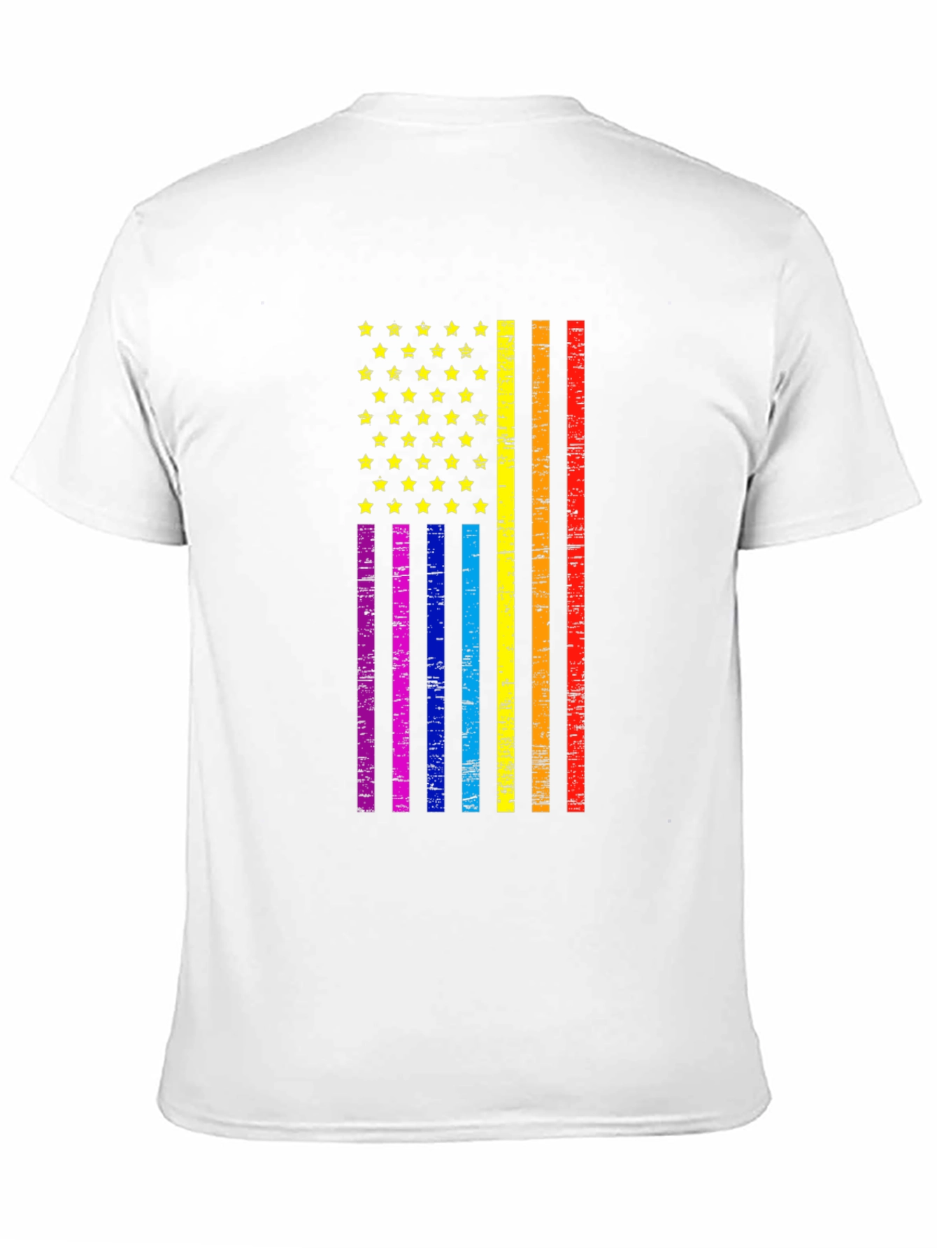 Pride Flag Graphic Tee - Black