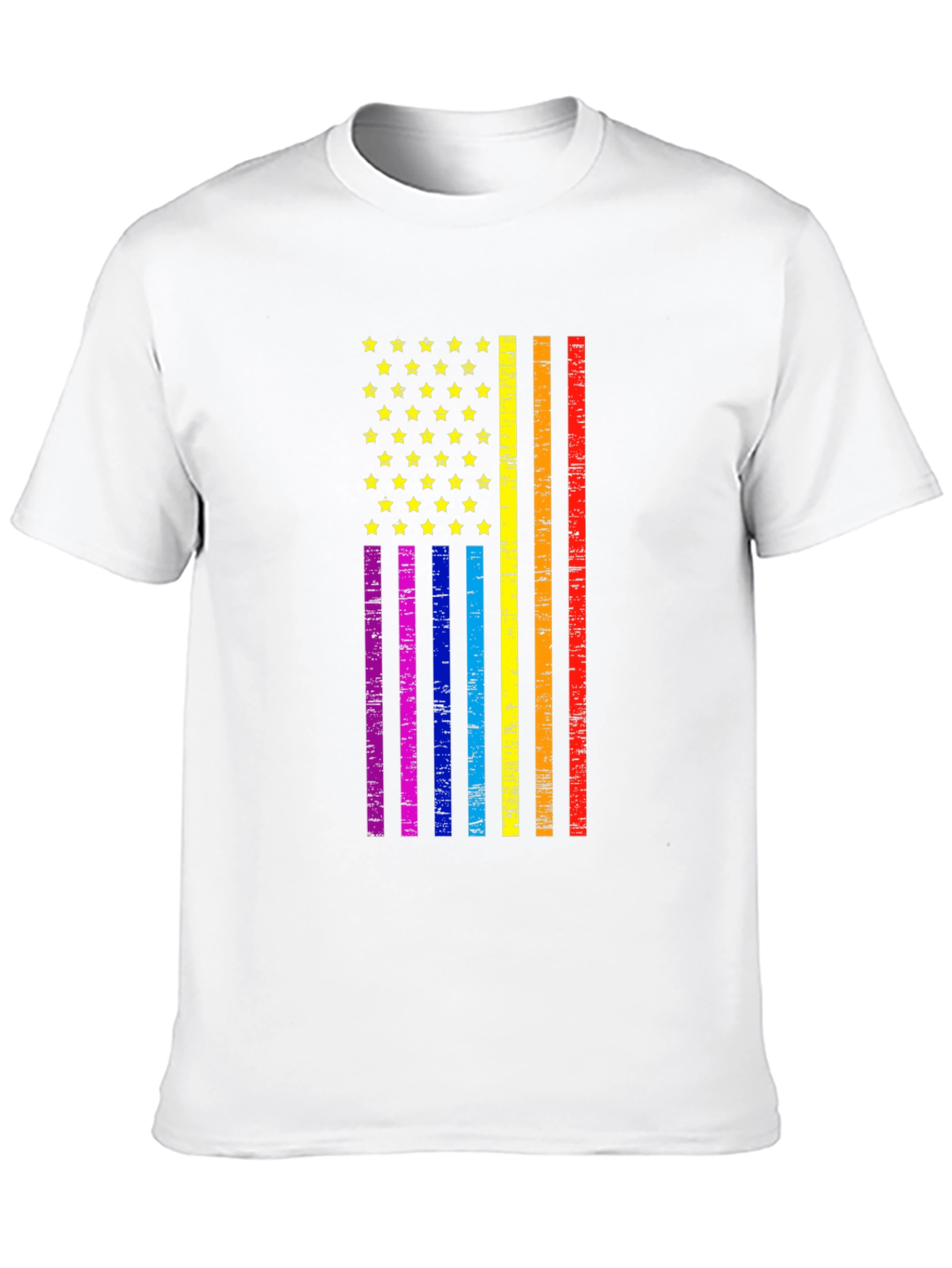 Pride Flag Graphic Tee - Black
