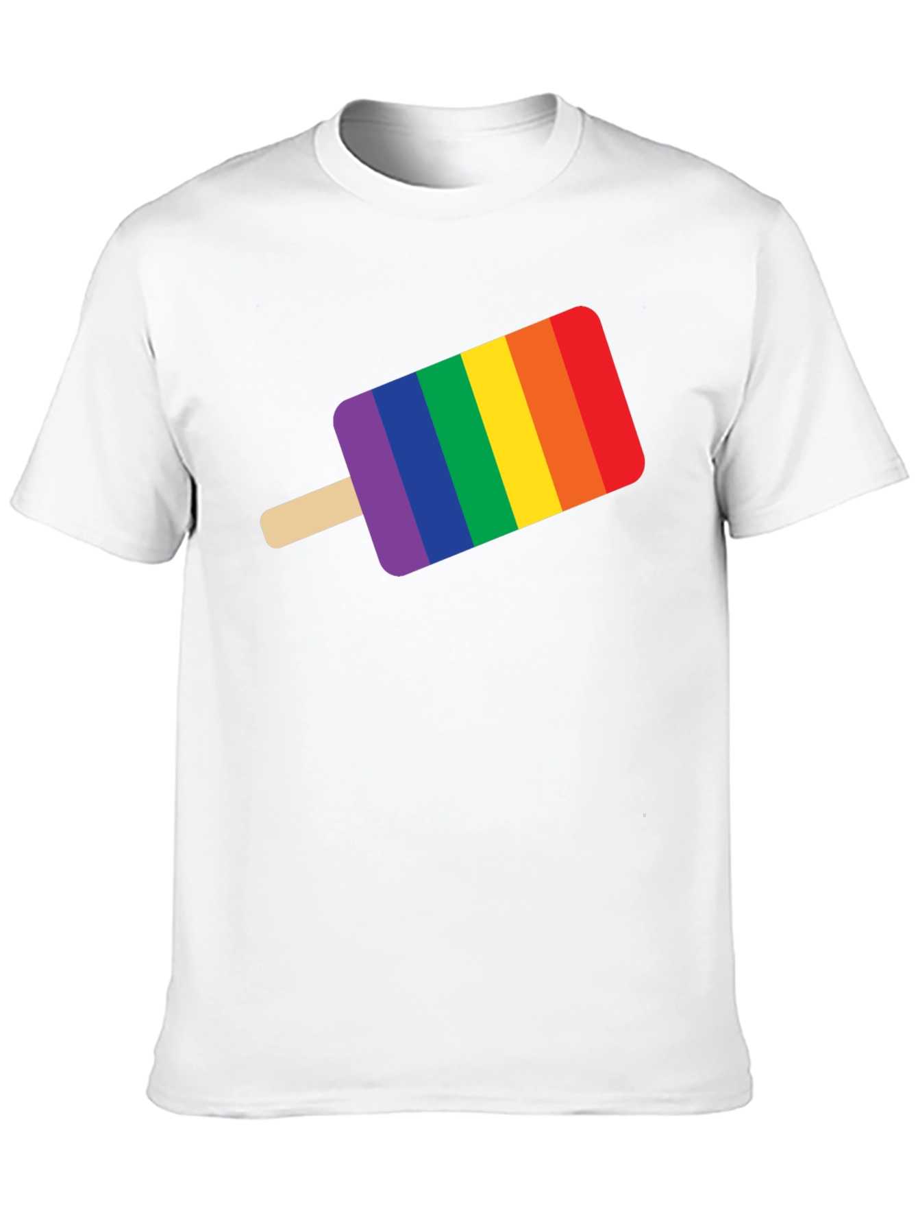 Pride Popsicle Graphic Tee - Black Cotton T-Shirt