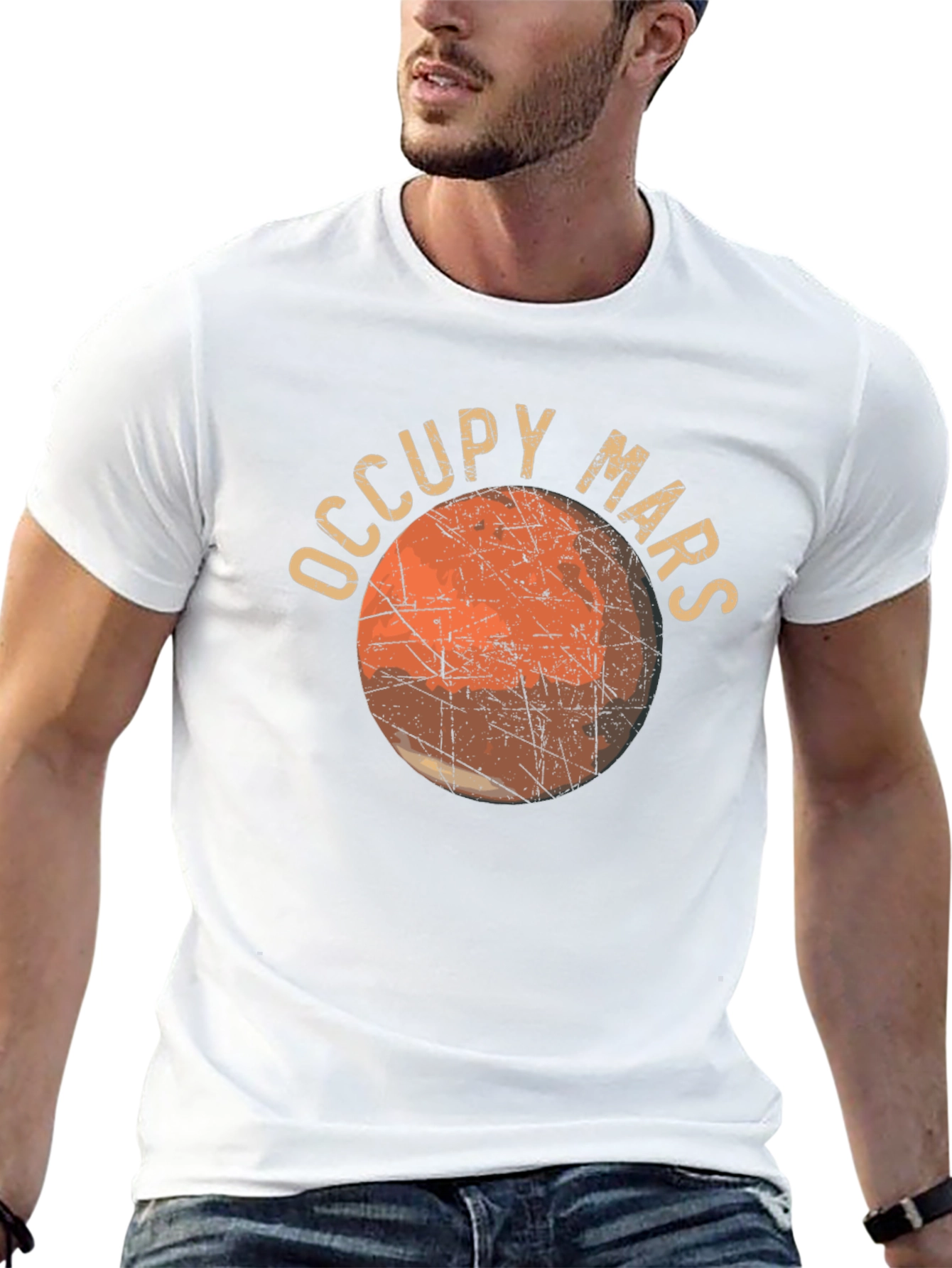 Occupy Mars Graphic T-Shirt - Space Exploration Tee
