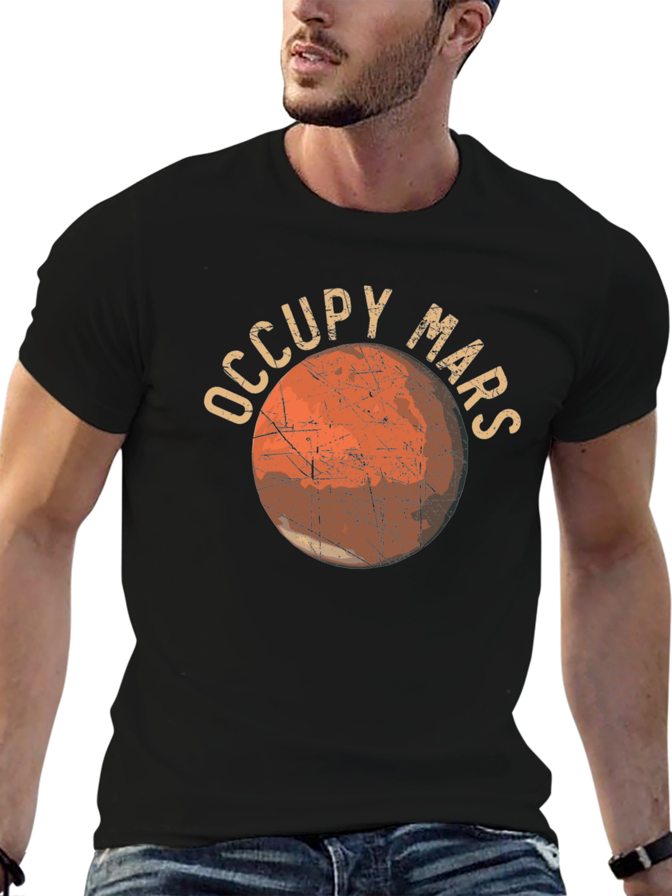 Occupy Mars Graphic T-Shirt - Space Exploration Tee