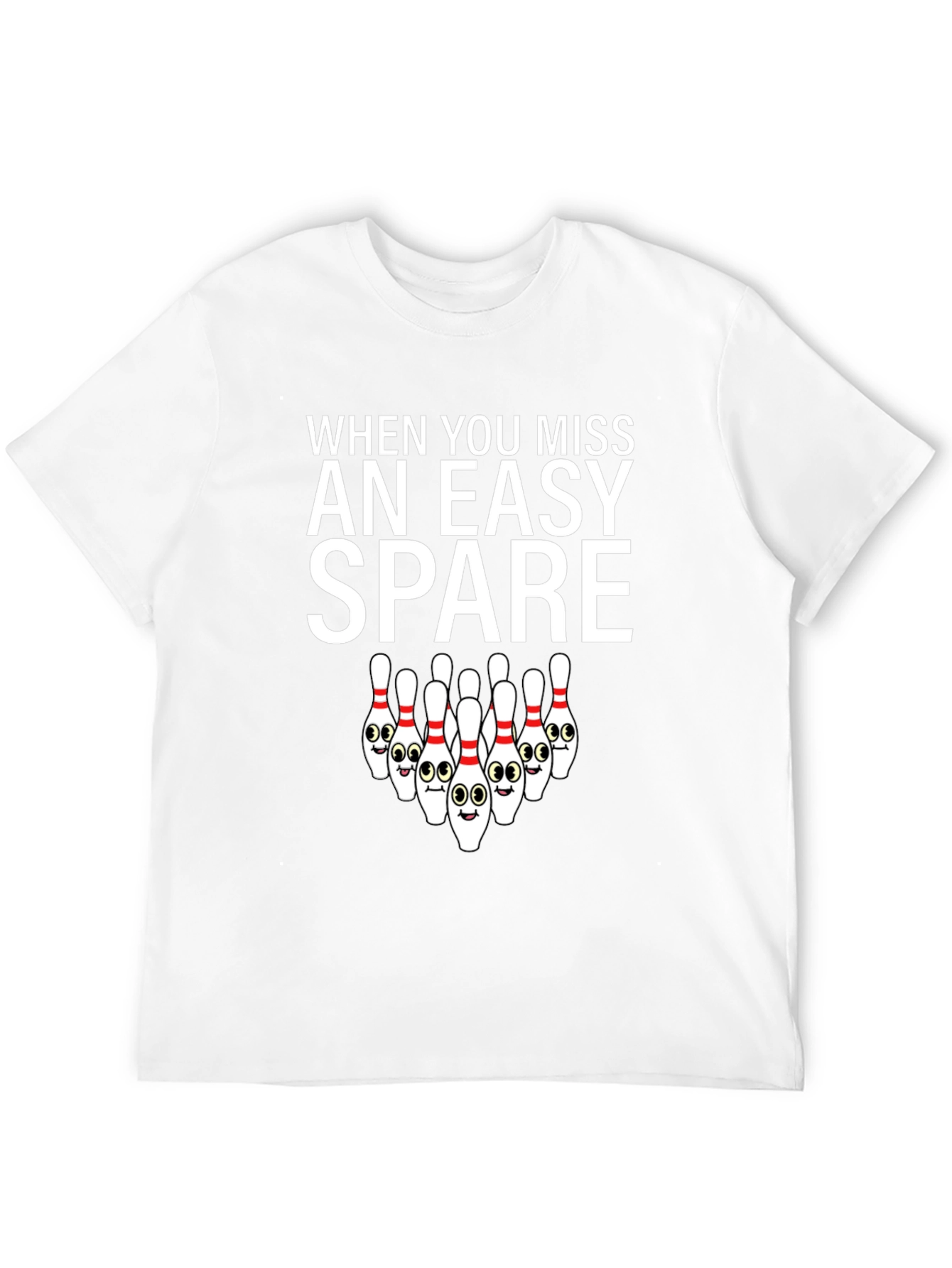 Funny Bowling T-Shirt - Easy Spare Design