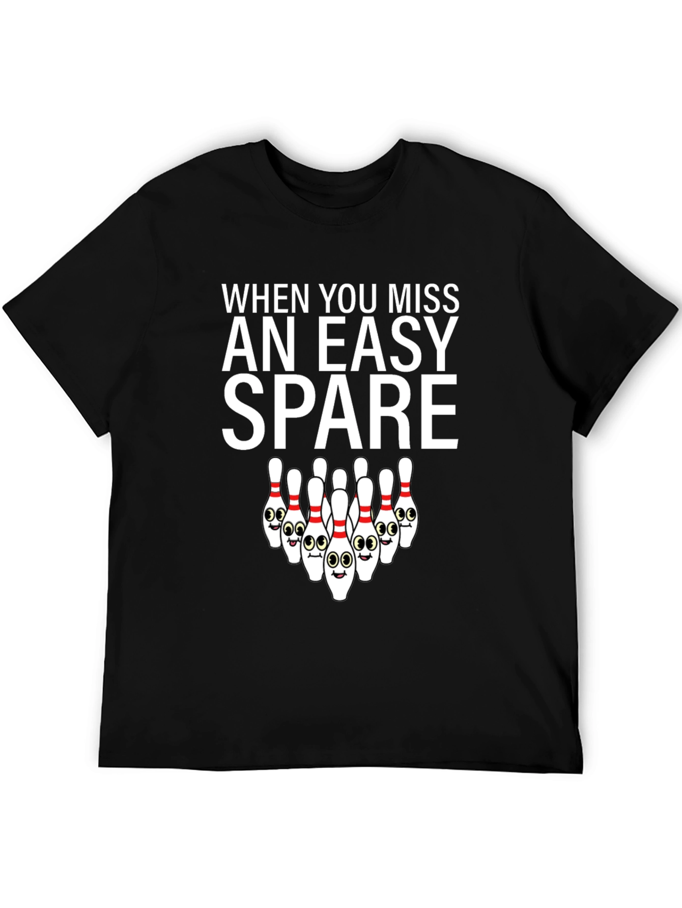 Funny Bowling T-Shirt - Easy Spare Design