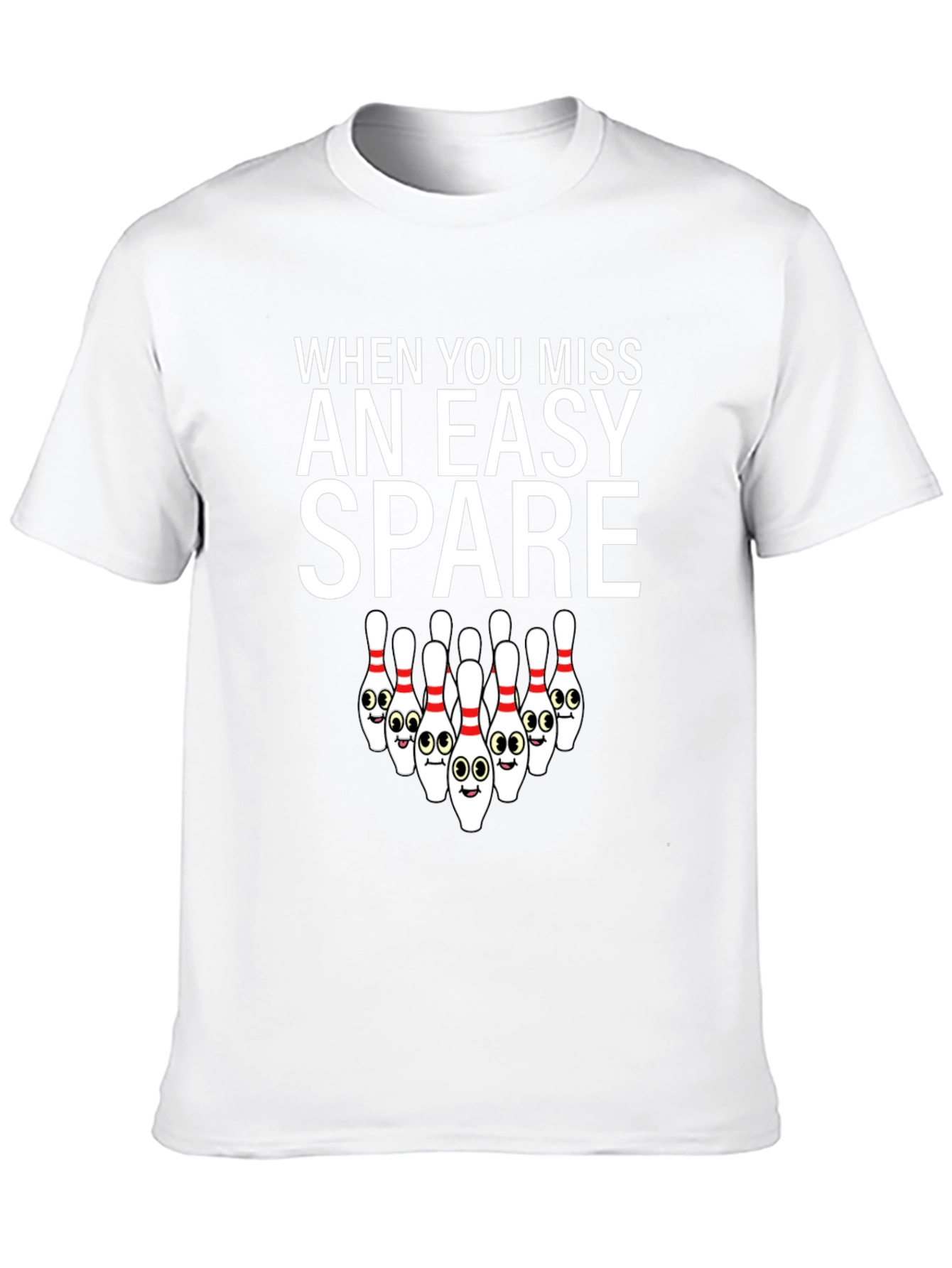 Funny Bowling T-Shirt - Easy Spare Design