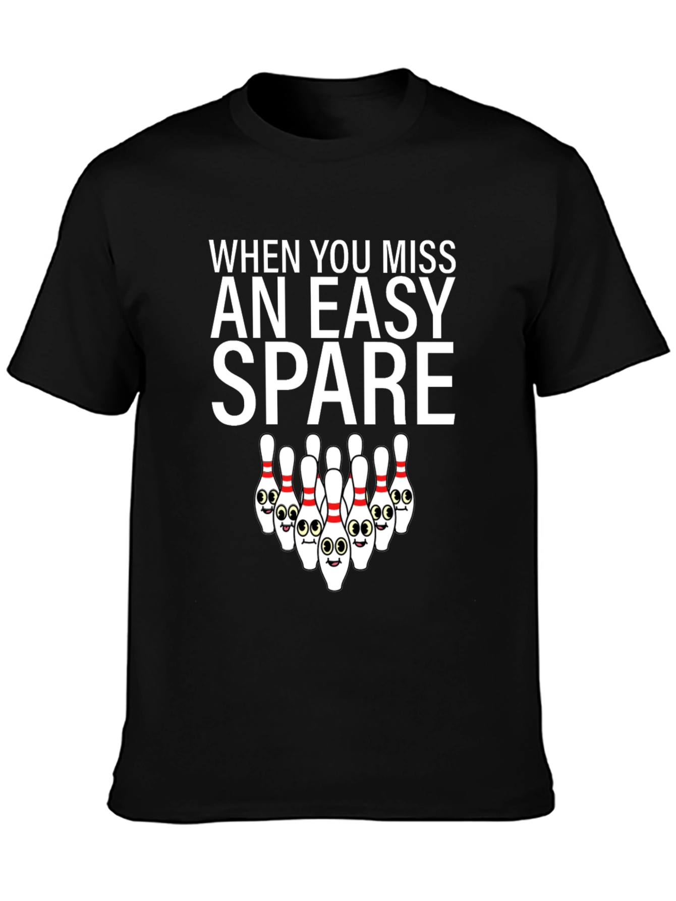 Funny Bowling T-Shirt - Easy Spare Design