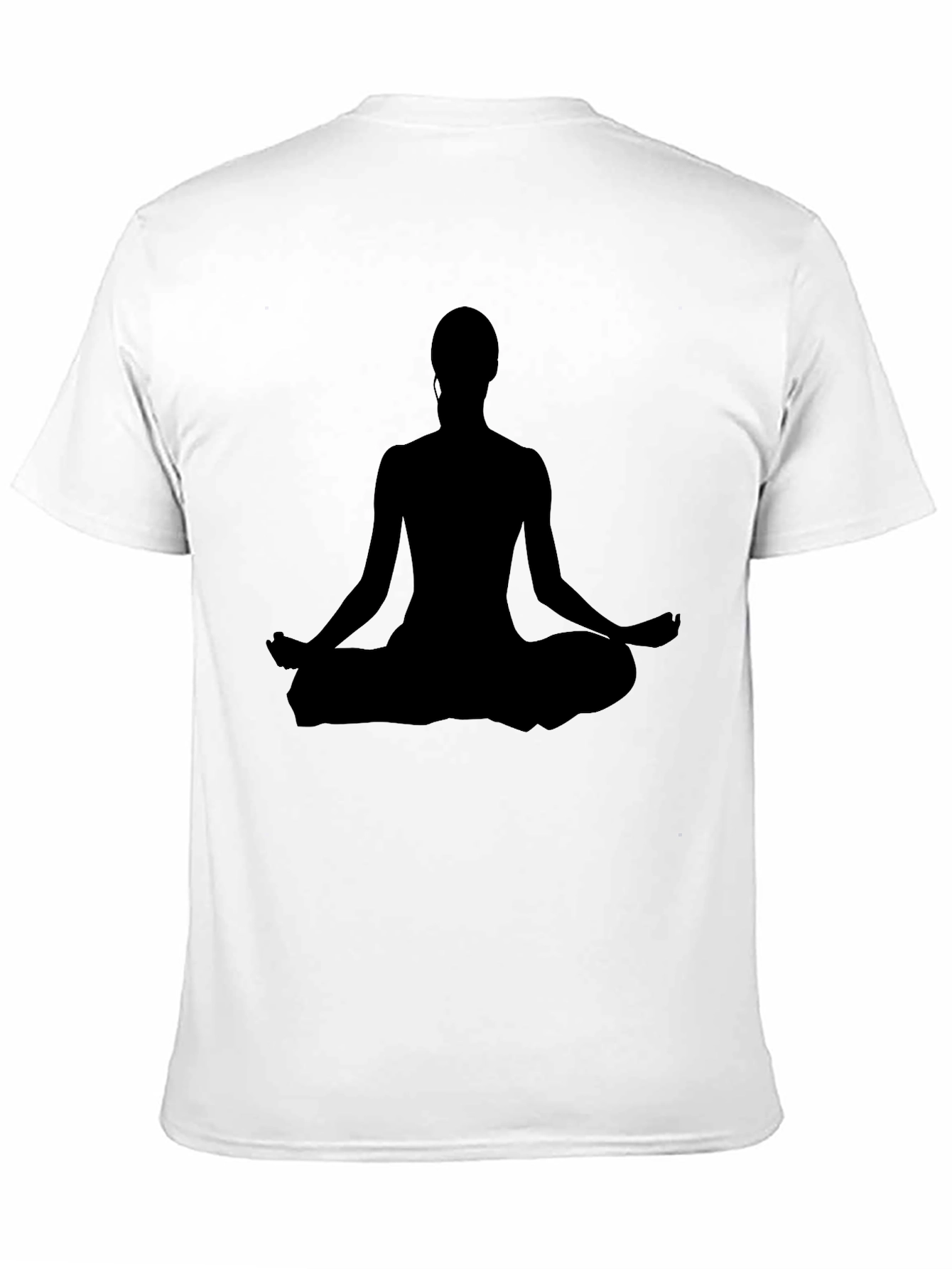 Meditating Silhouette Tee - Black Yoga Shirt