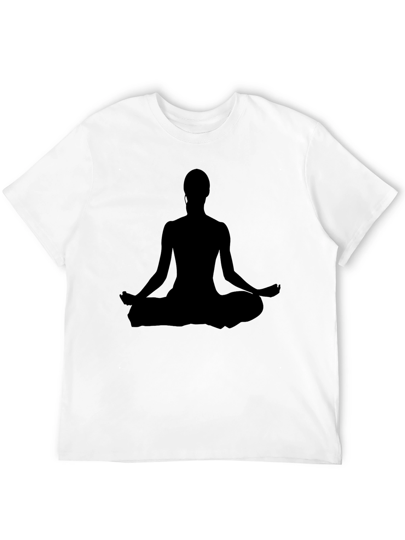 Meditating Silhouette Tee - Black Yoga Shirt