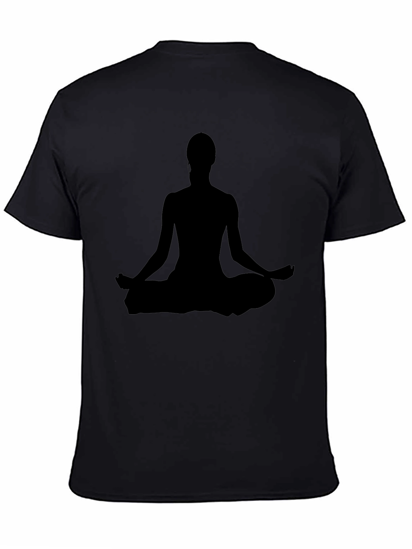 Meditating Silhouette Tee - Black Yoga Shirt