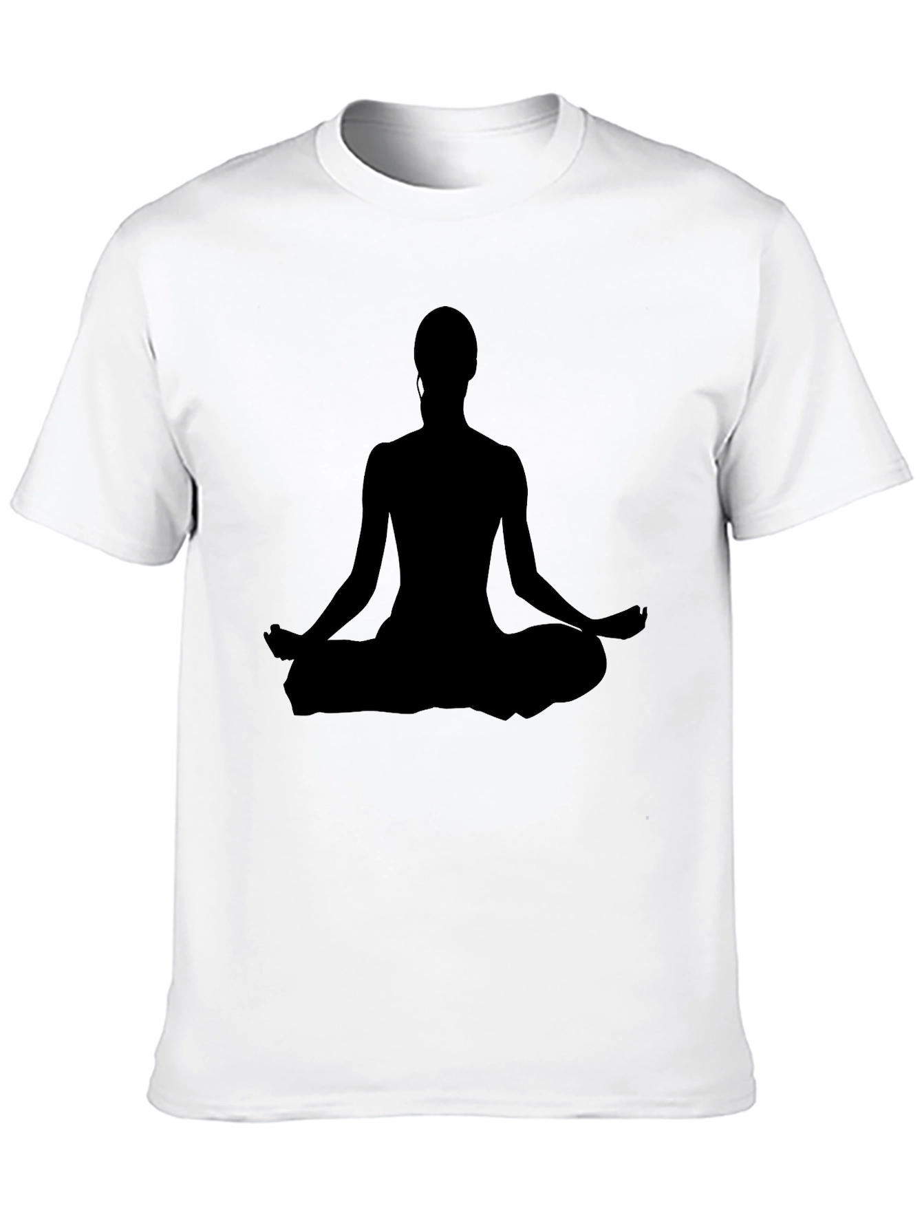Meditating Silhouette Tee - Black Yoga Shirt