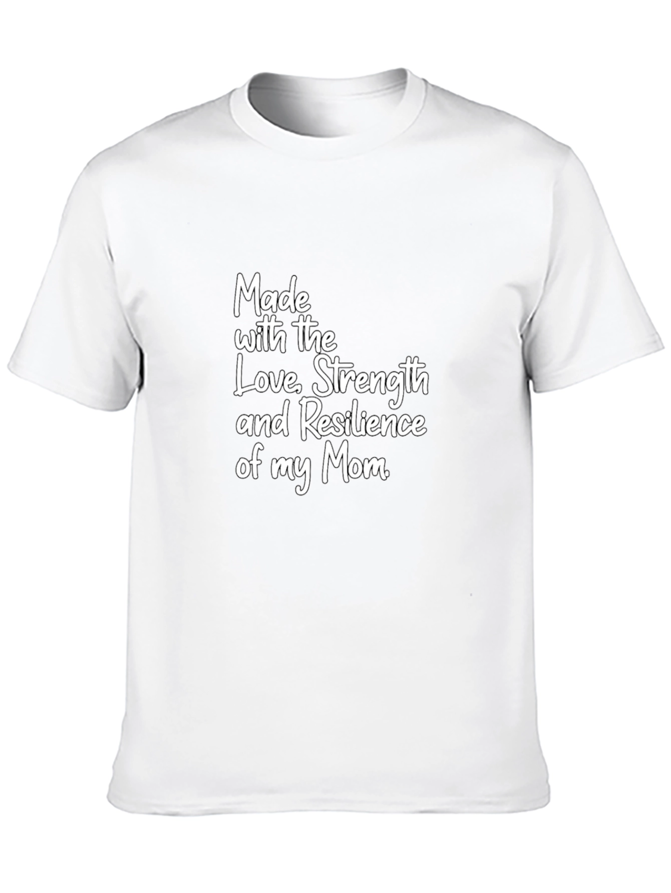 Made with Mom Love Black T-Shirt