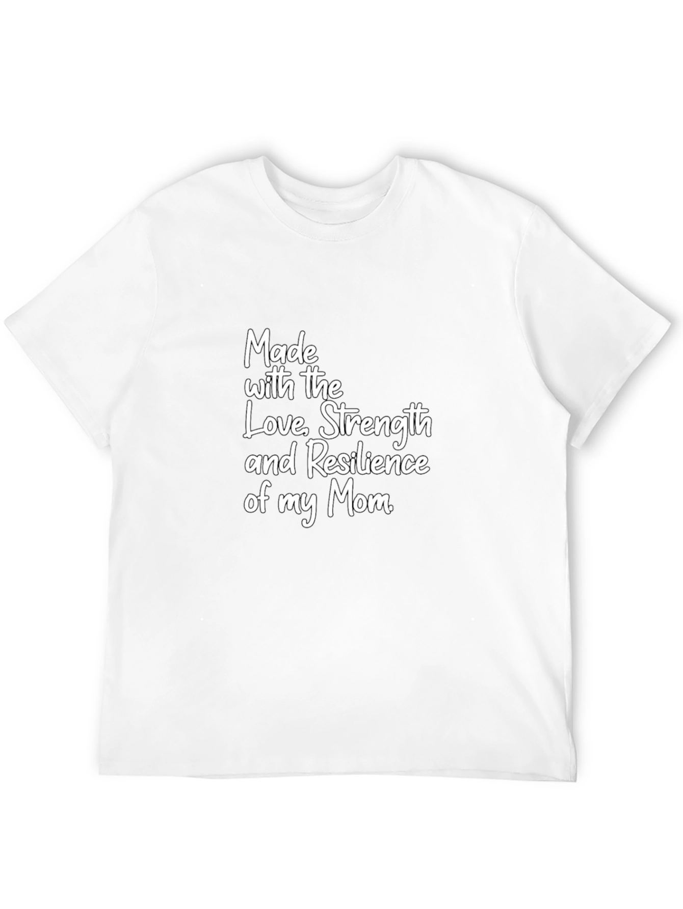 Made with Mom Love Black T-Shirt