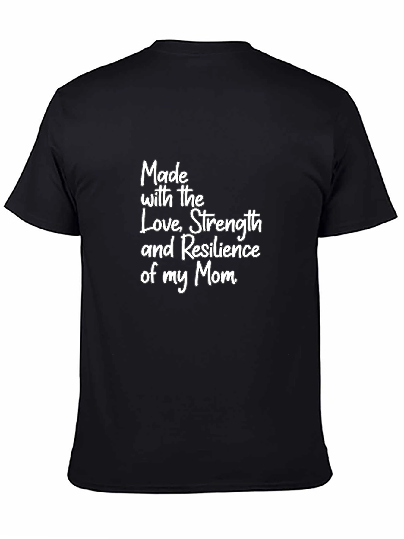 Made with Mom Love Black T-Shirt