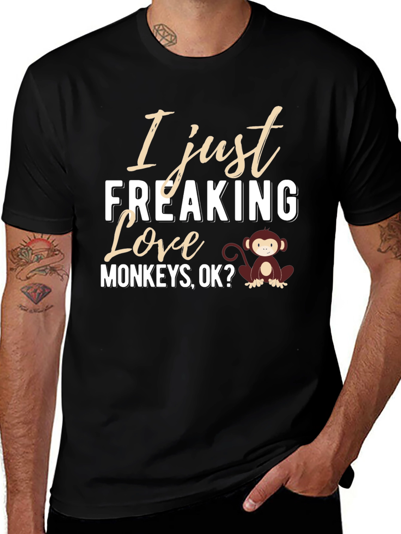 I Love Monkeys Graphic Tee
