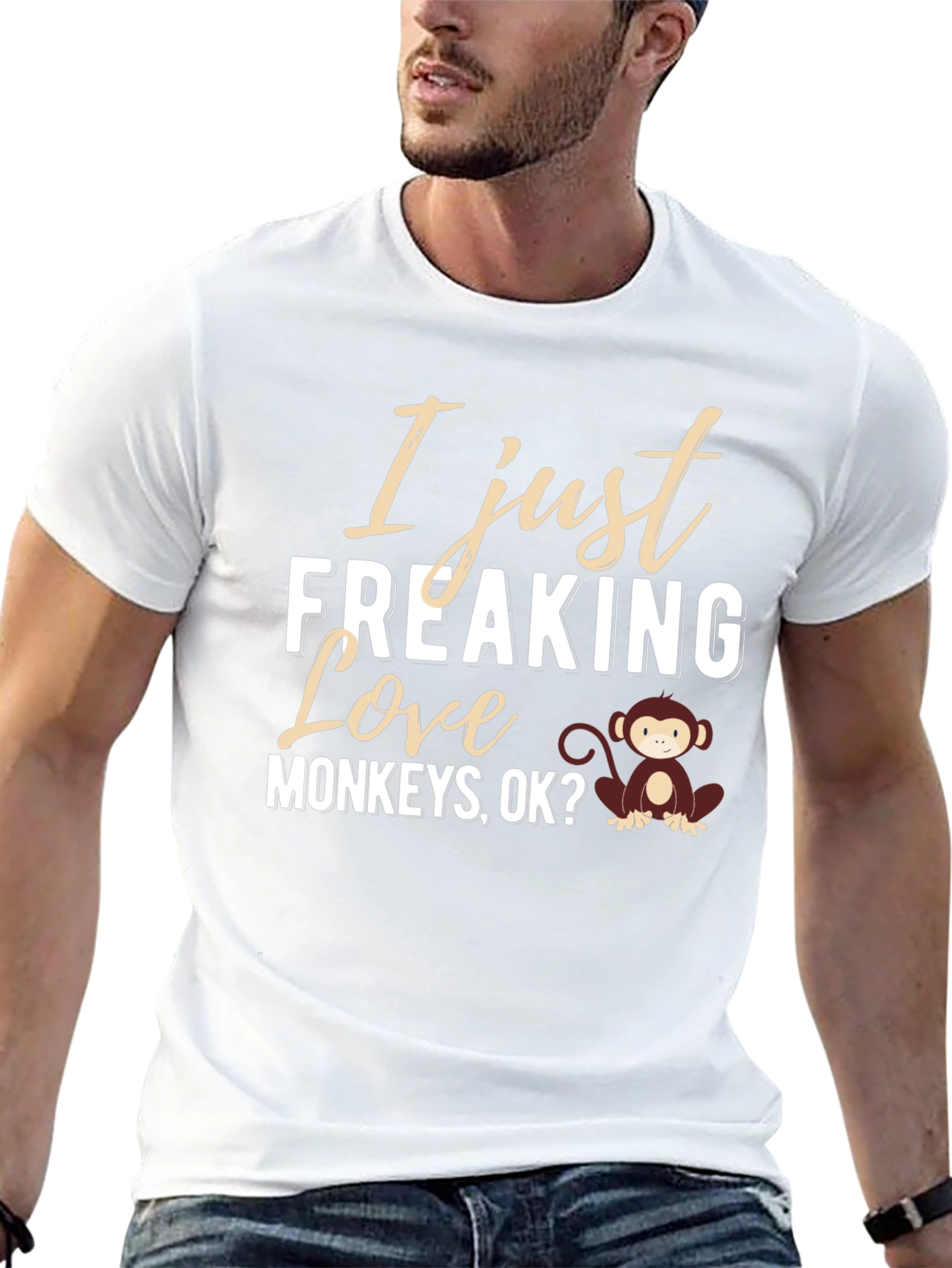 I Love Monkeys Graphic Tee