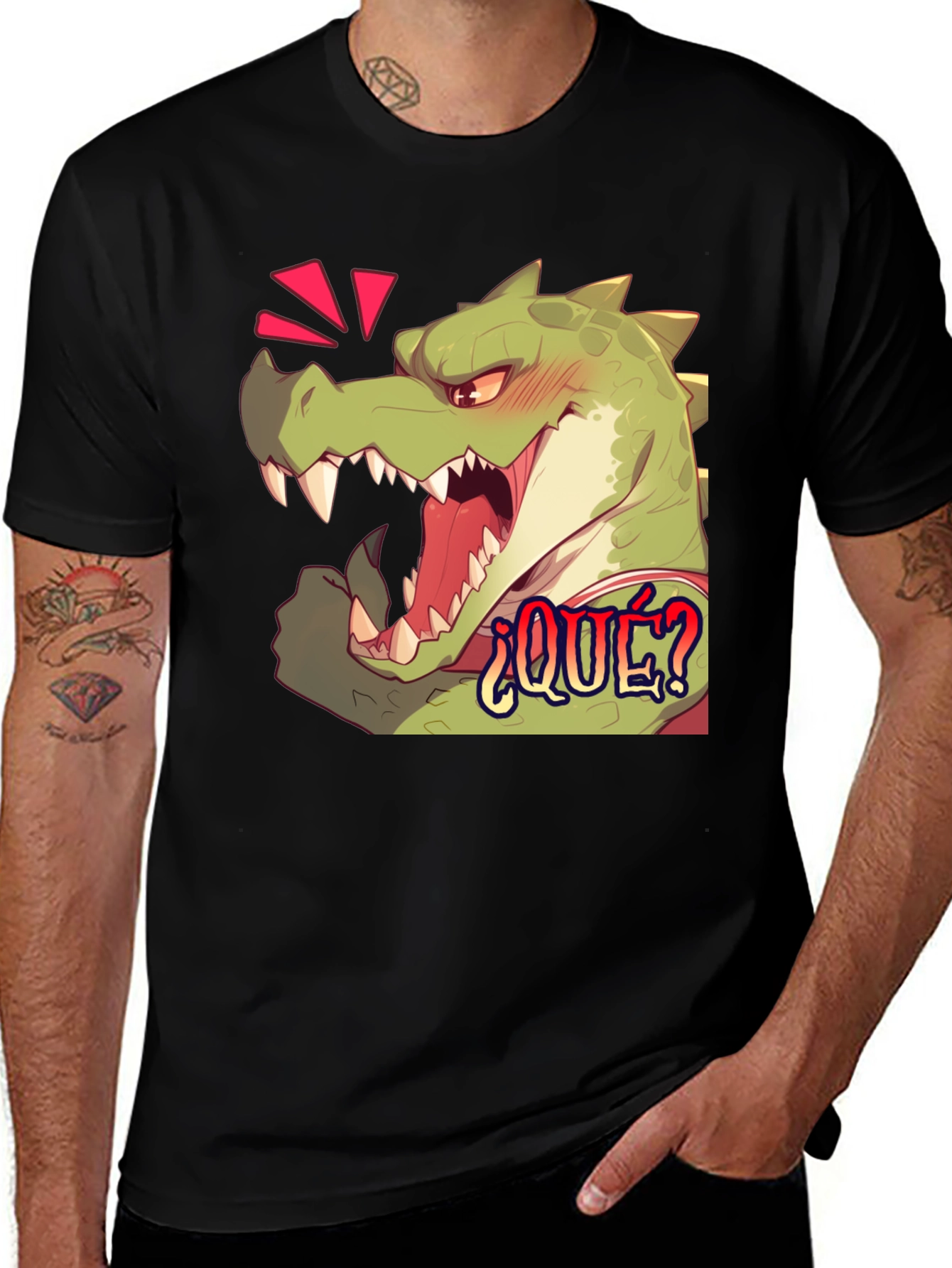 Funny Alligator ¿QUÉ? Graphic T-Shirt