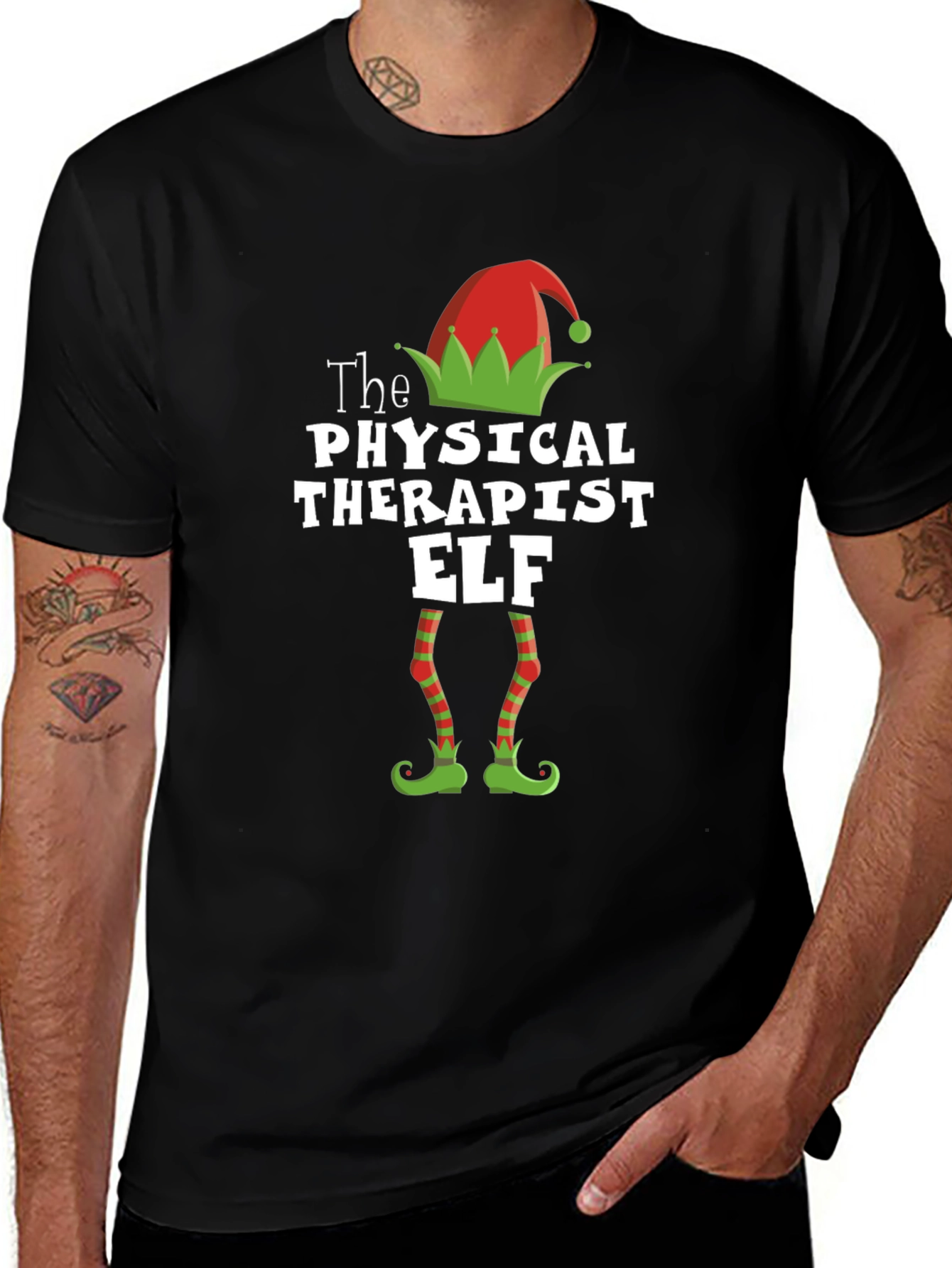 Physical Therapist Elf Christmas T-Shirt