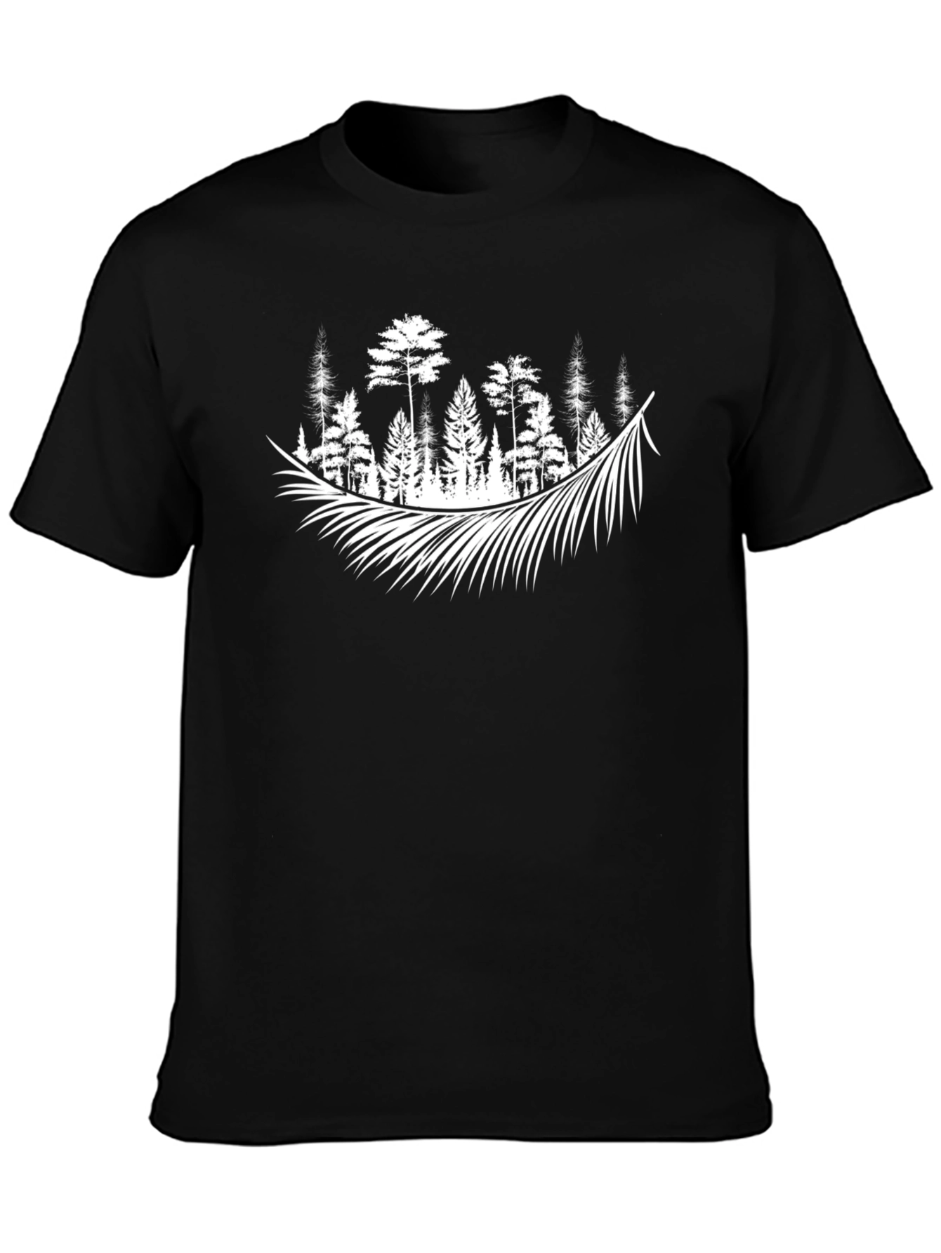 Nature Inspired Graphic Tee - Black