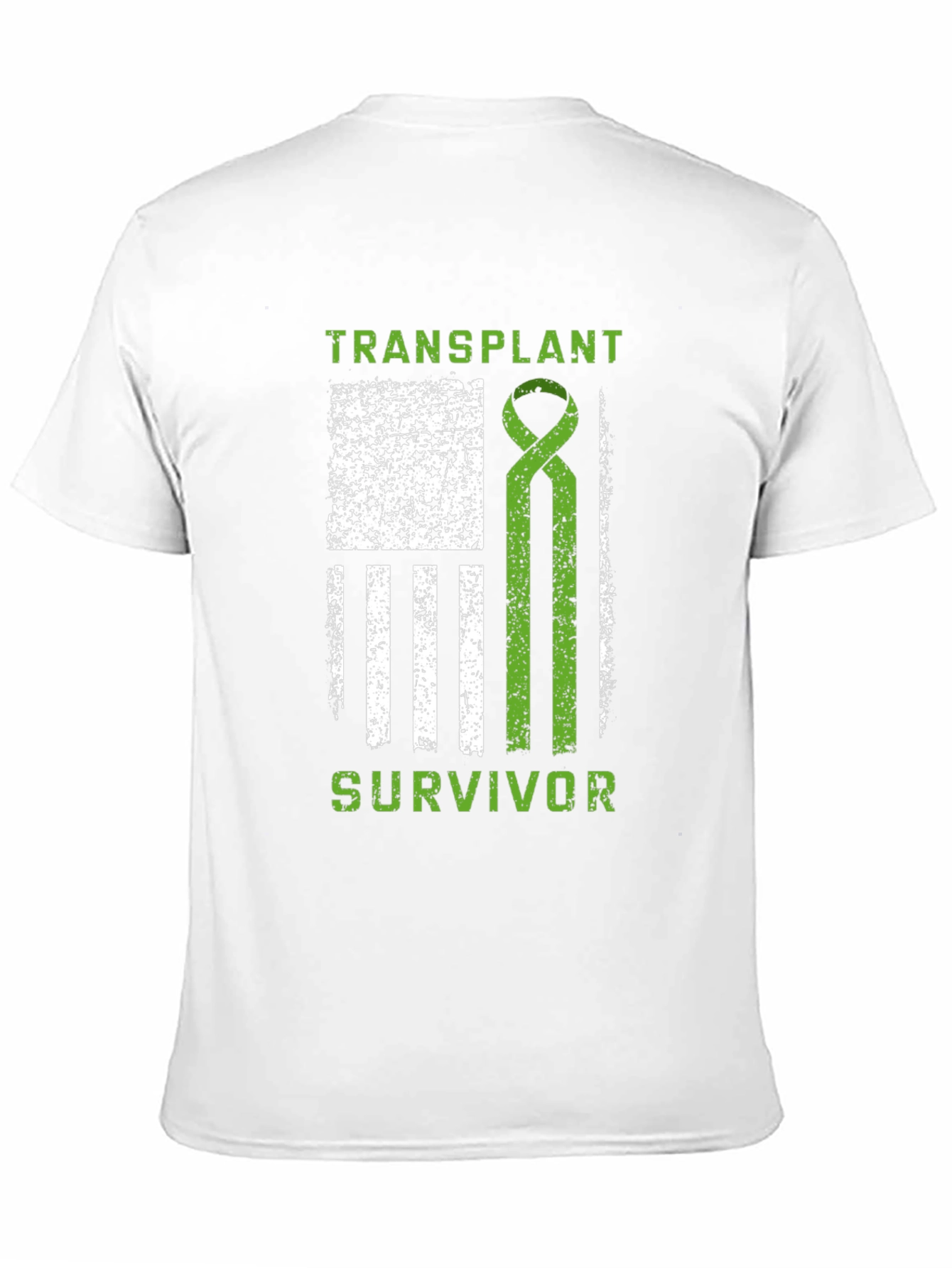 Transplant Survivor Ribbon Flag T-Shirt