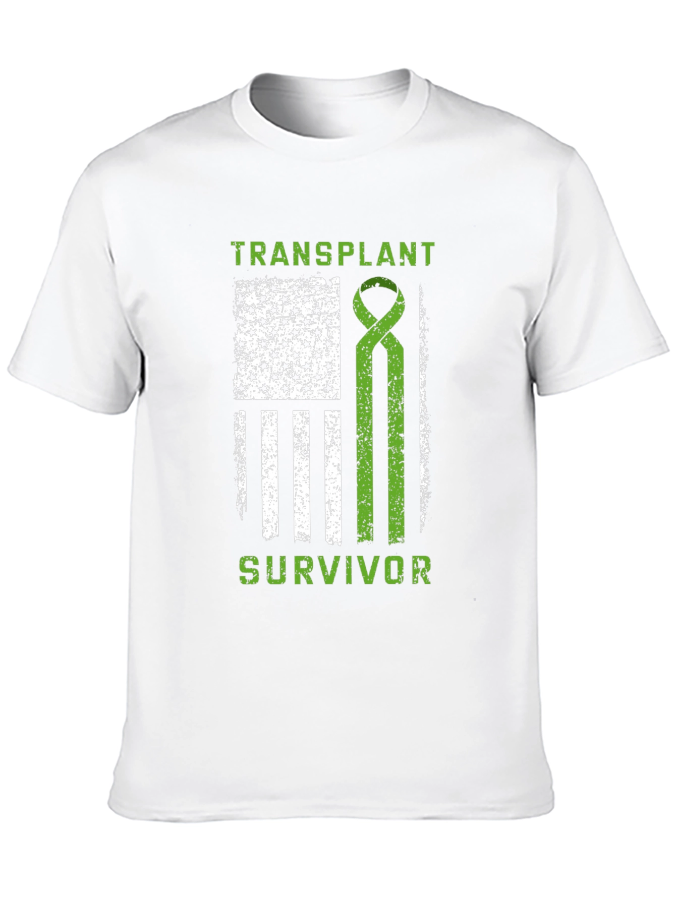 Transplant Survivor Ribbon Flag T-Shirt