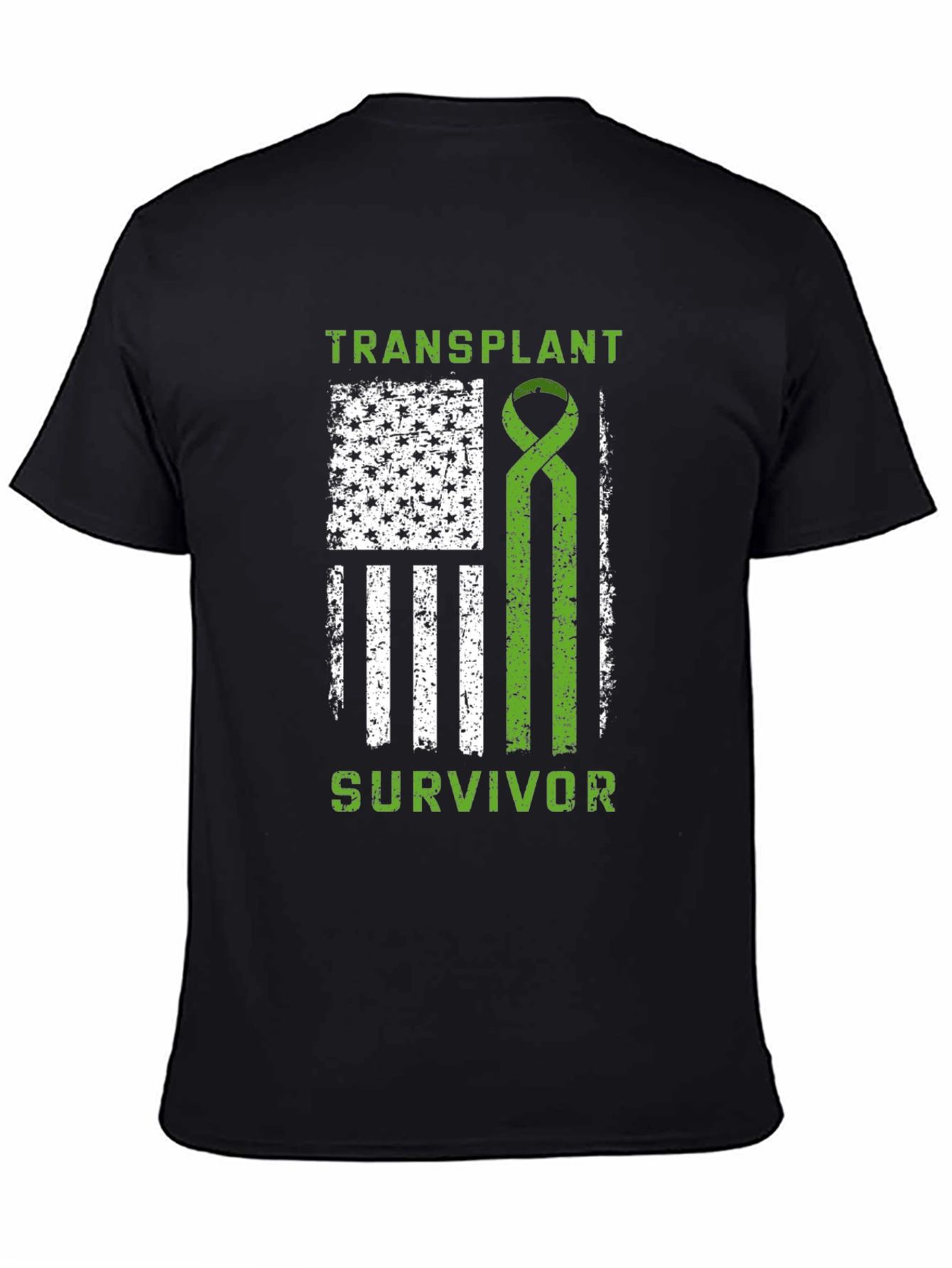 Transplant Survivor Ribbon Flag T-Shirt