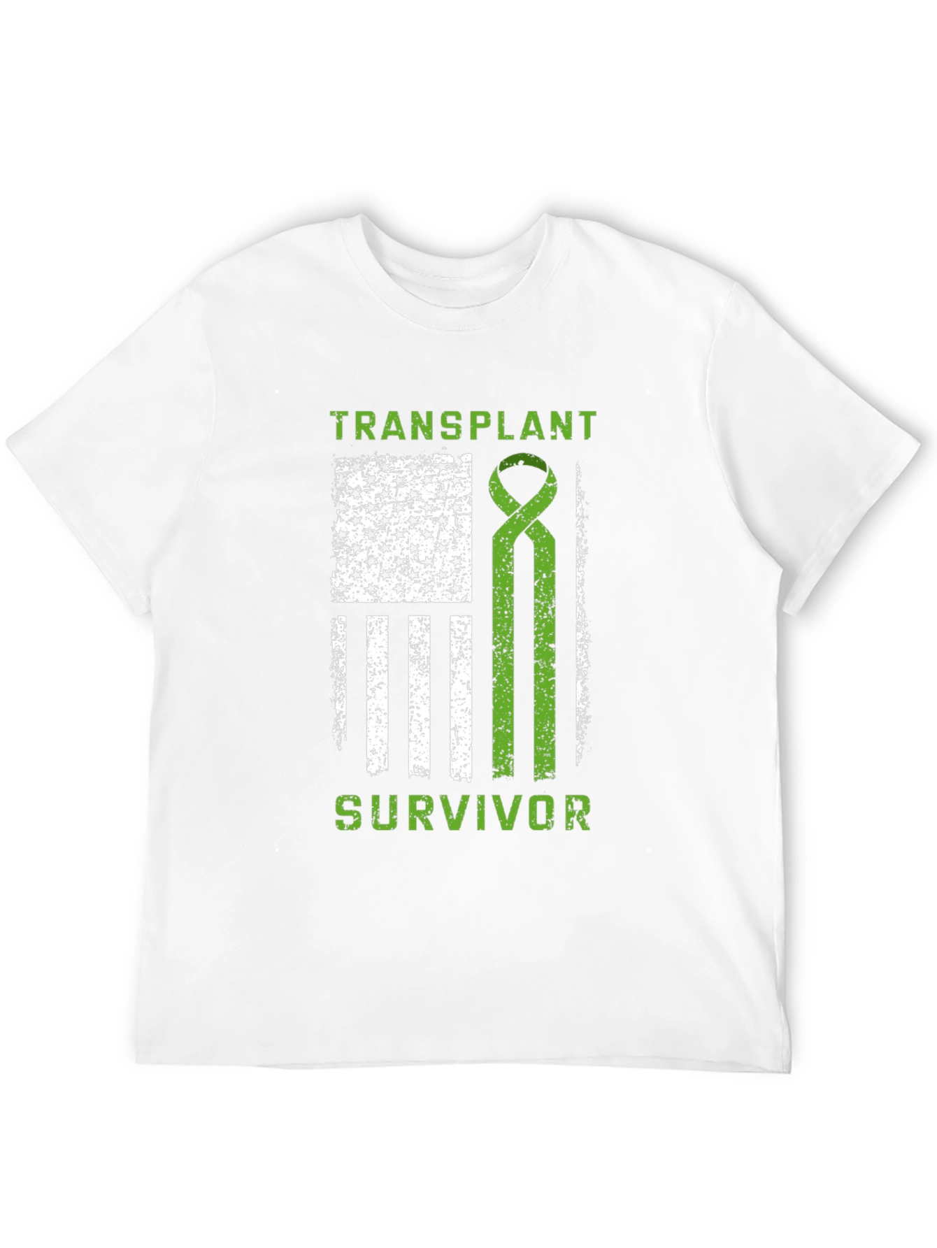 Transplant Survivor Ribbon Flag T-Shirt