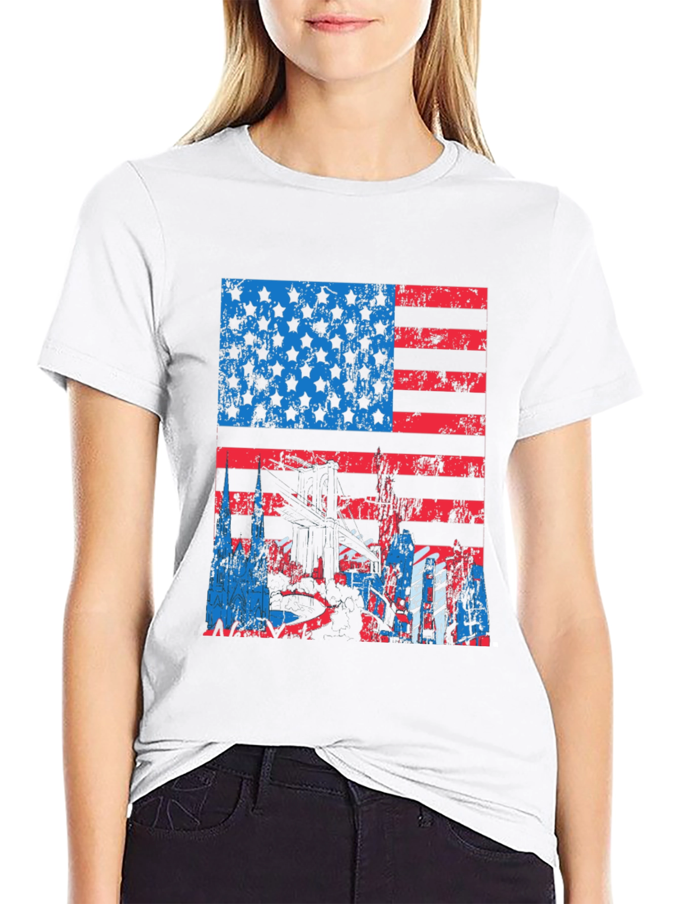 American Flag Graphic Tee
