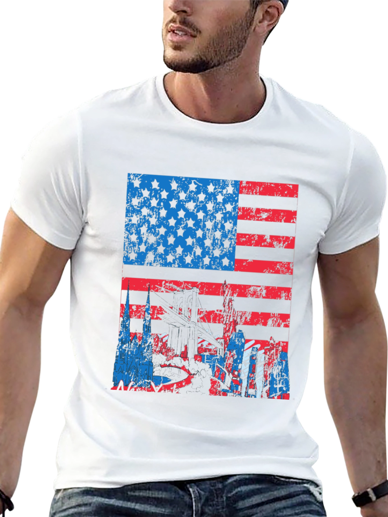 American Flag Graphic Tee