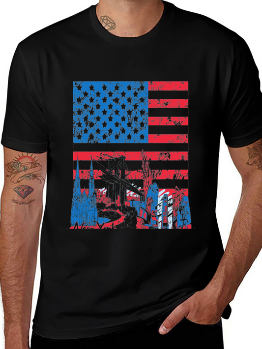 American Flag Graphic Tee