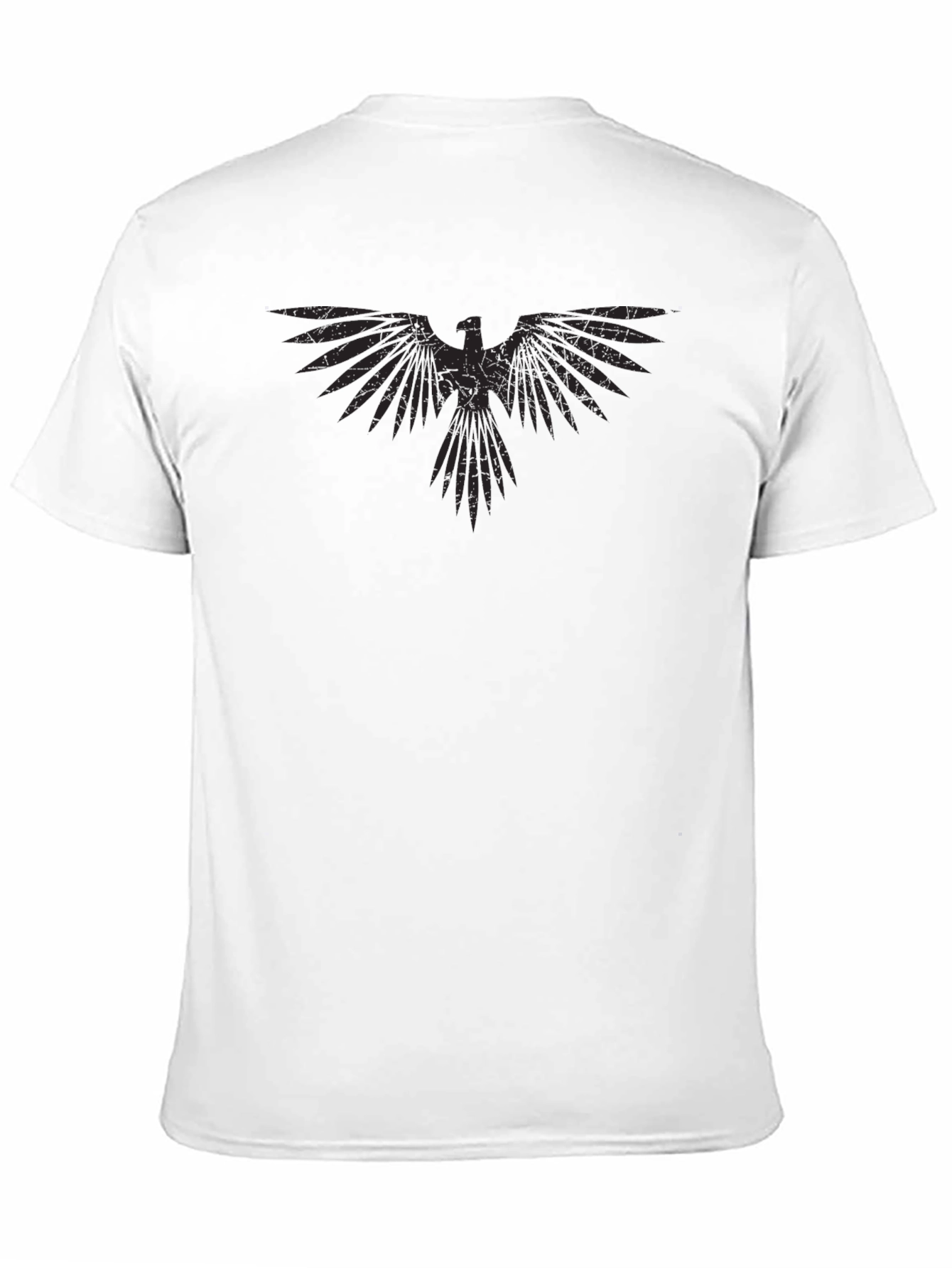 Mens Graphic Eagle T-Shirt - Casual Black Tee