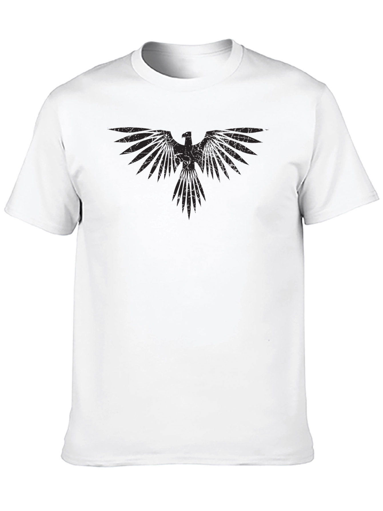 Mens Graphic Eagle T-Shirt - Casual Black Tee