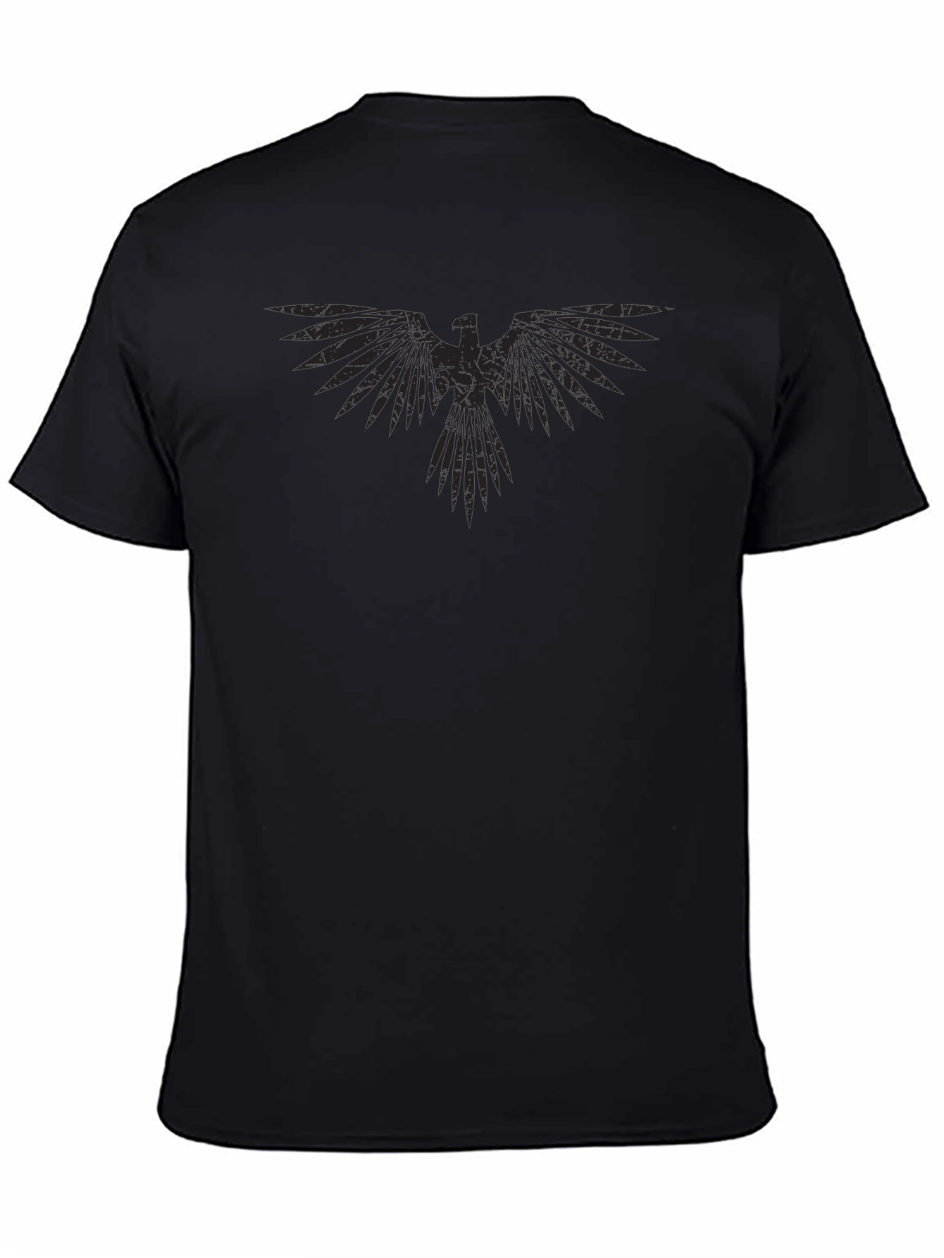 Mens Graphic Eagle T-Shirt - Casual Black Tee