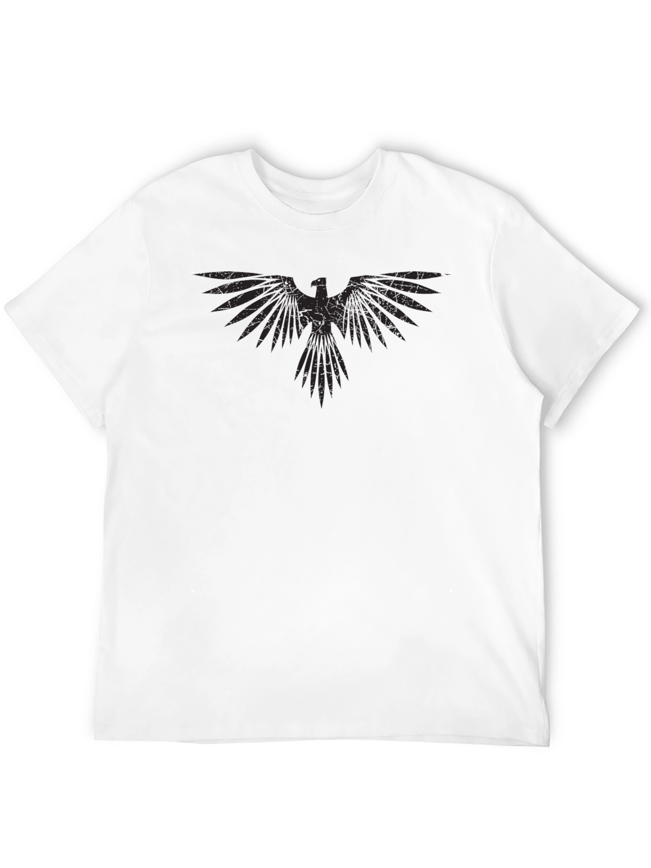 Mens Graphic Eagle T-Shirt - Casual Black Tee