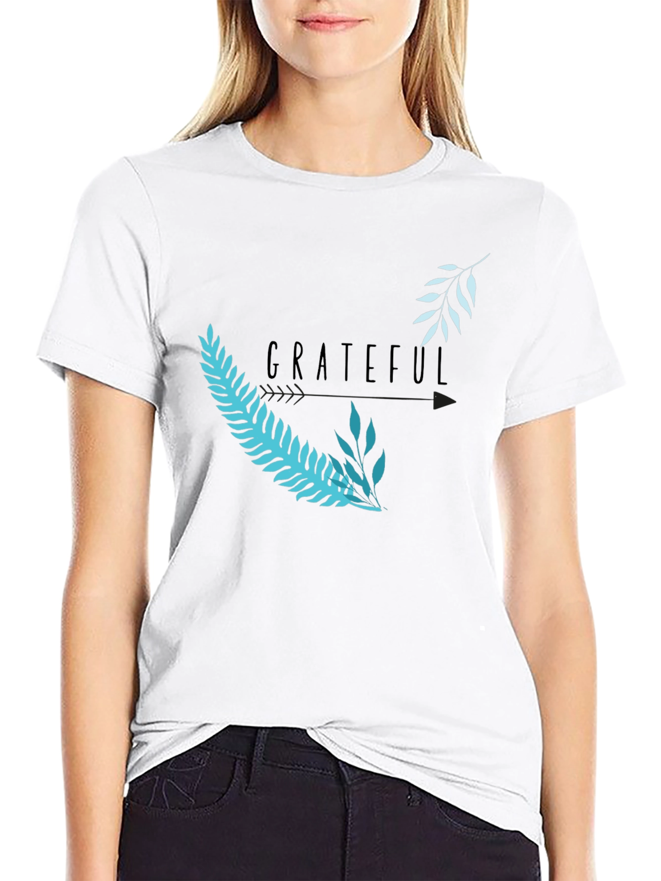 Grateful Graphic Tee - Black Casual T-Shirt