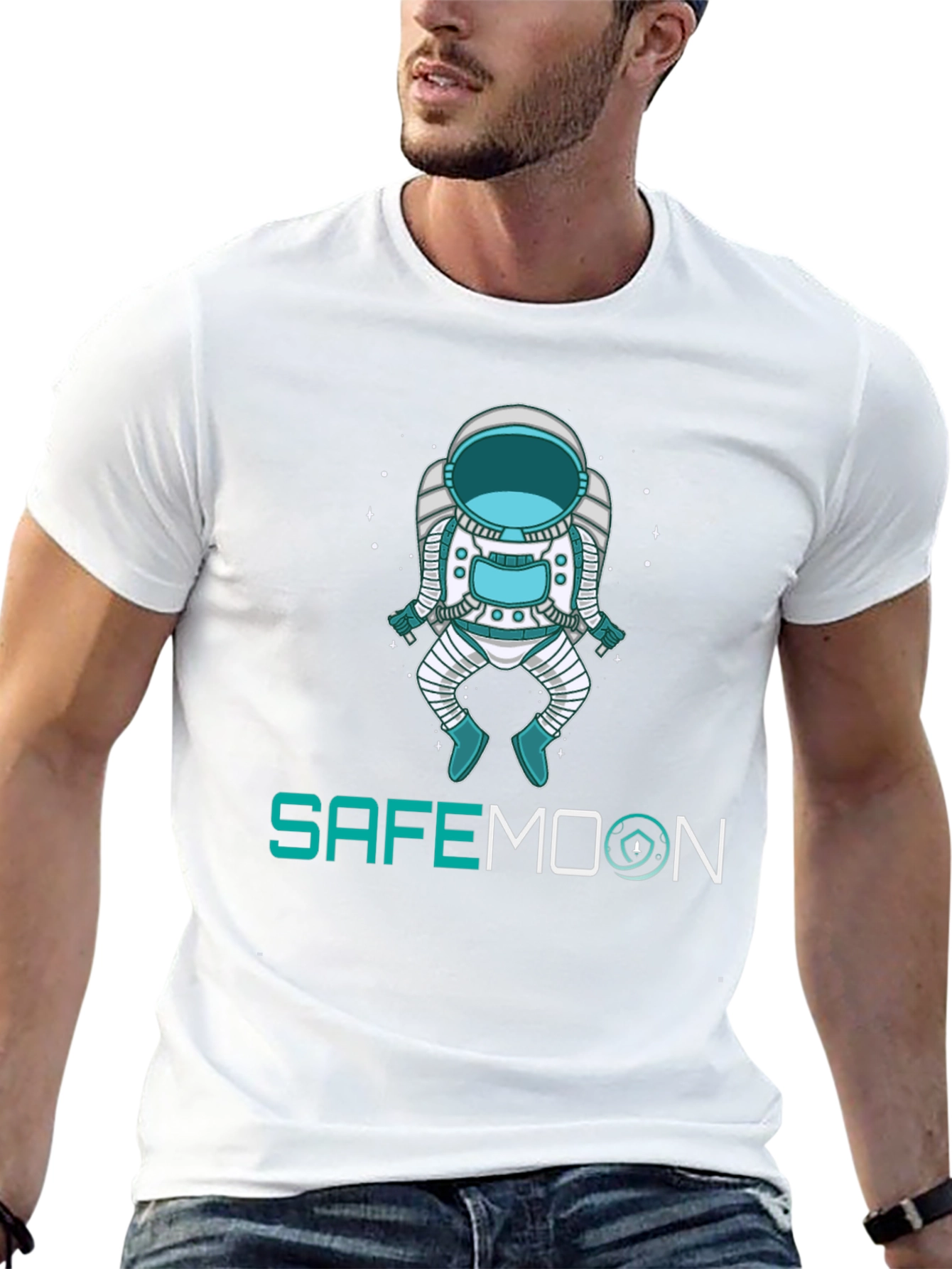 SafeMoon Astronaut Graphic Tee - Black Crypto T-Shirt