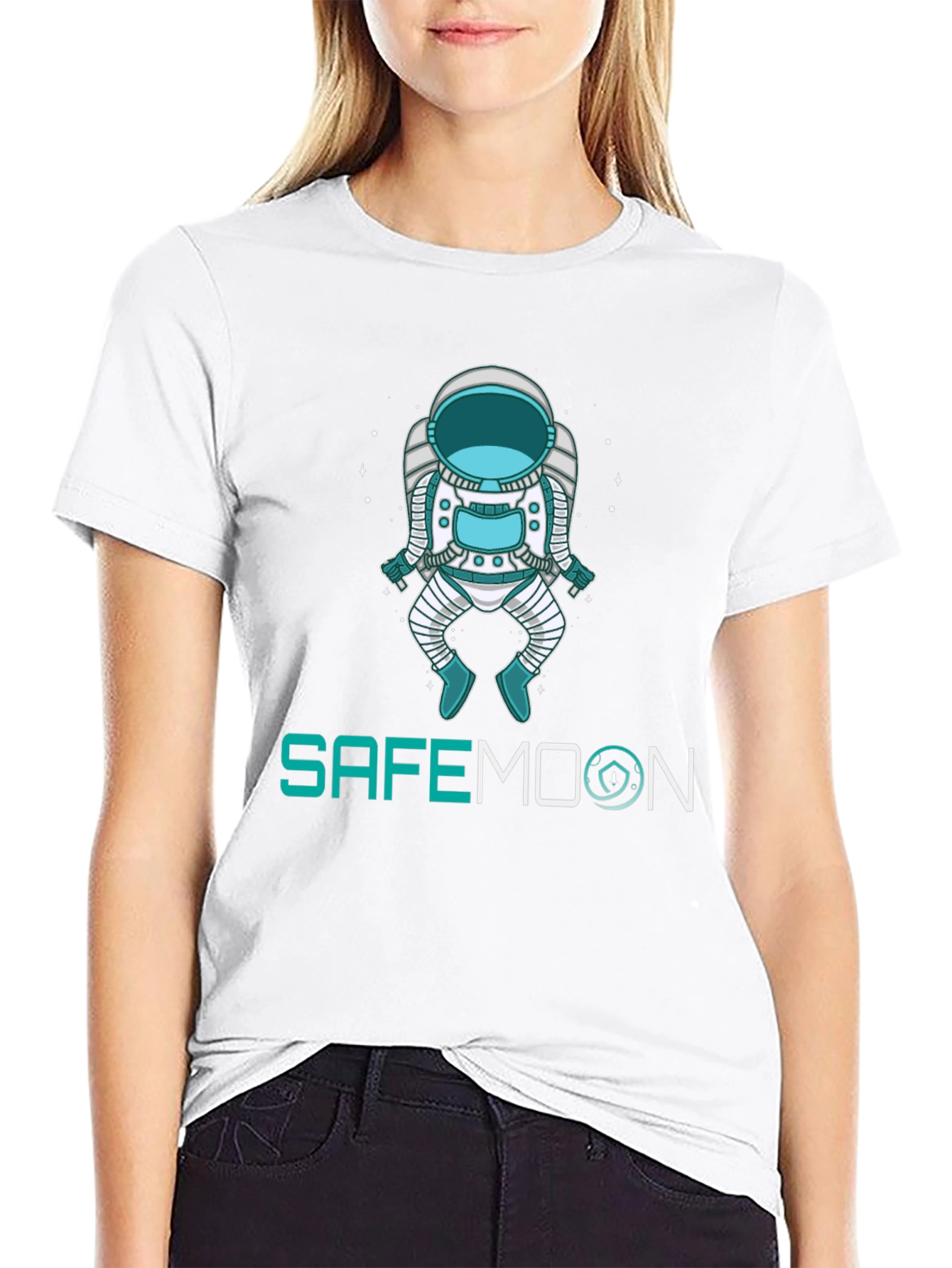 SafeMoon Astronaut Graphic Tee - Black Crypto T-Shirt