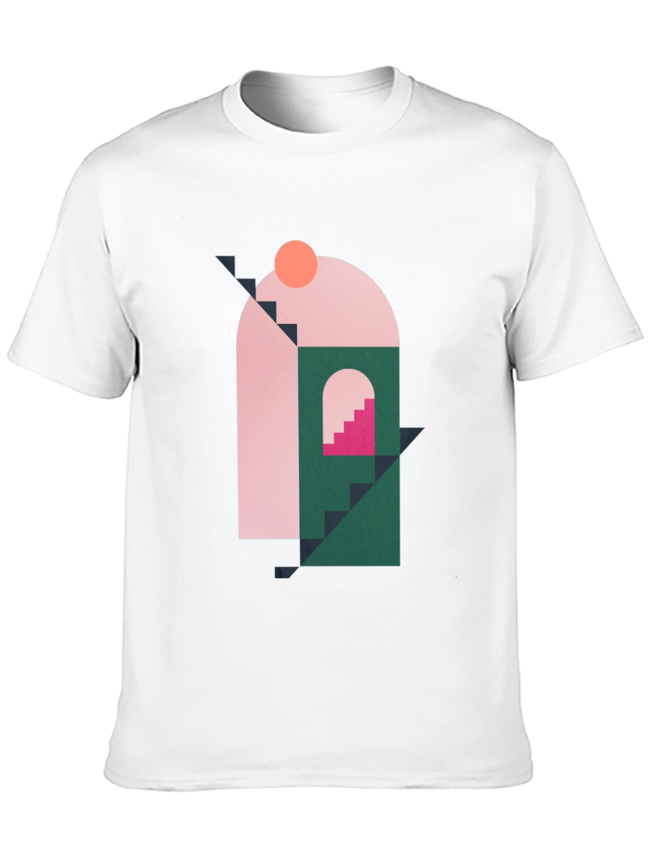 Geometric Shape Graphic Black T-Shirt